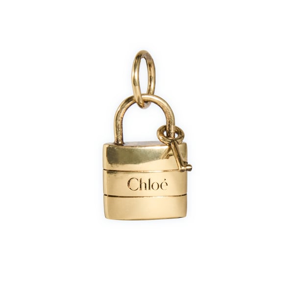 Chloé Charm Cadenas In Gold