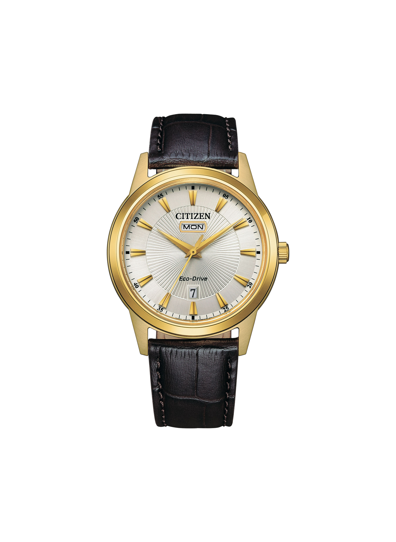 Montre solaire Classic Elegant à bracelet en cuir CITIZEN Noir