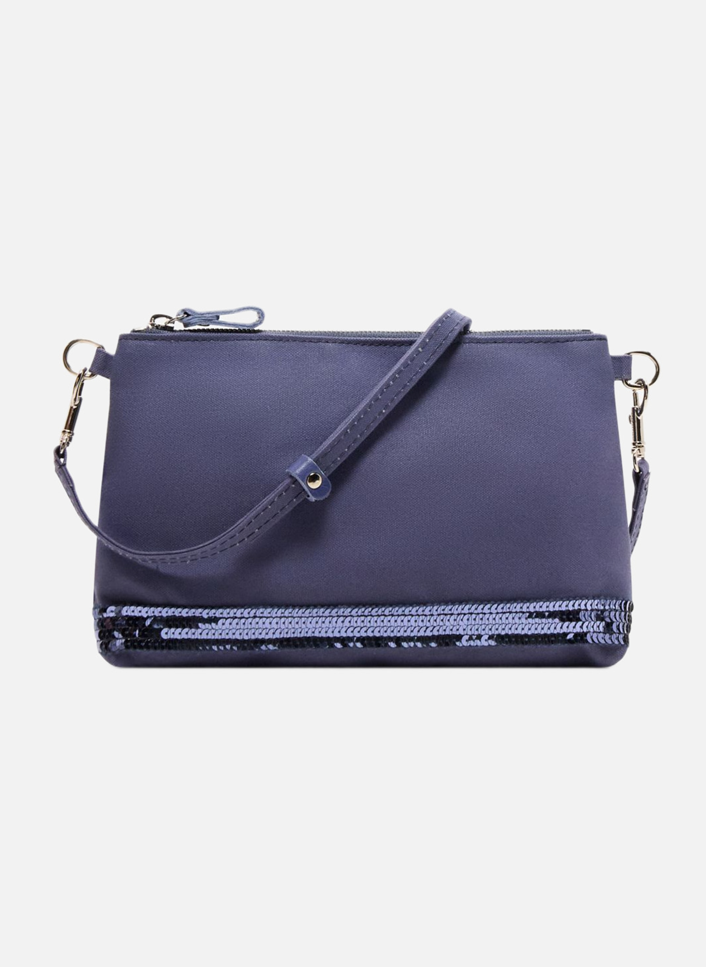 Pochette zippée en toile  Pervenche