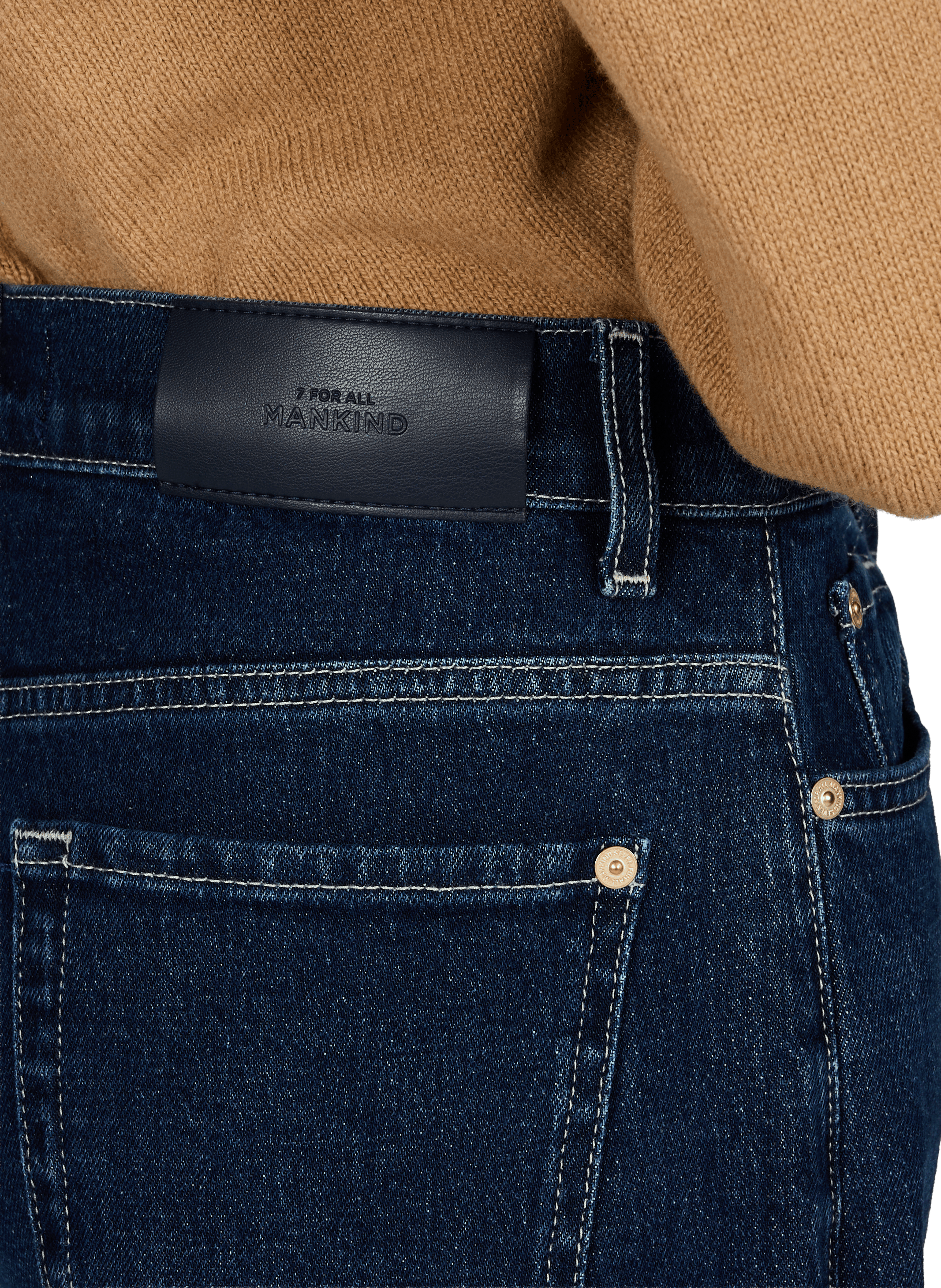 Jean large Marie en coton mélangé 7 FOR ALL MANKIND Bleu