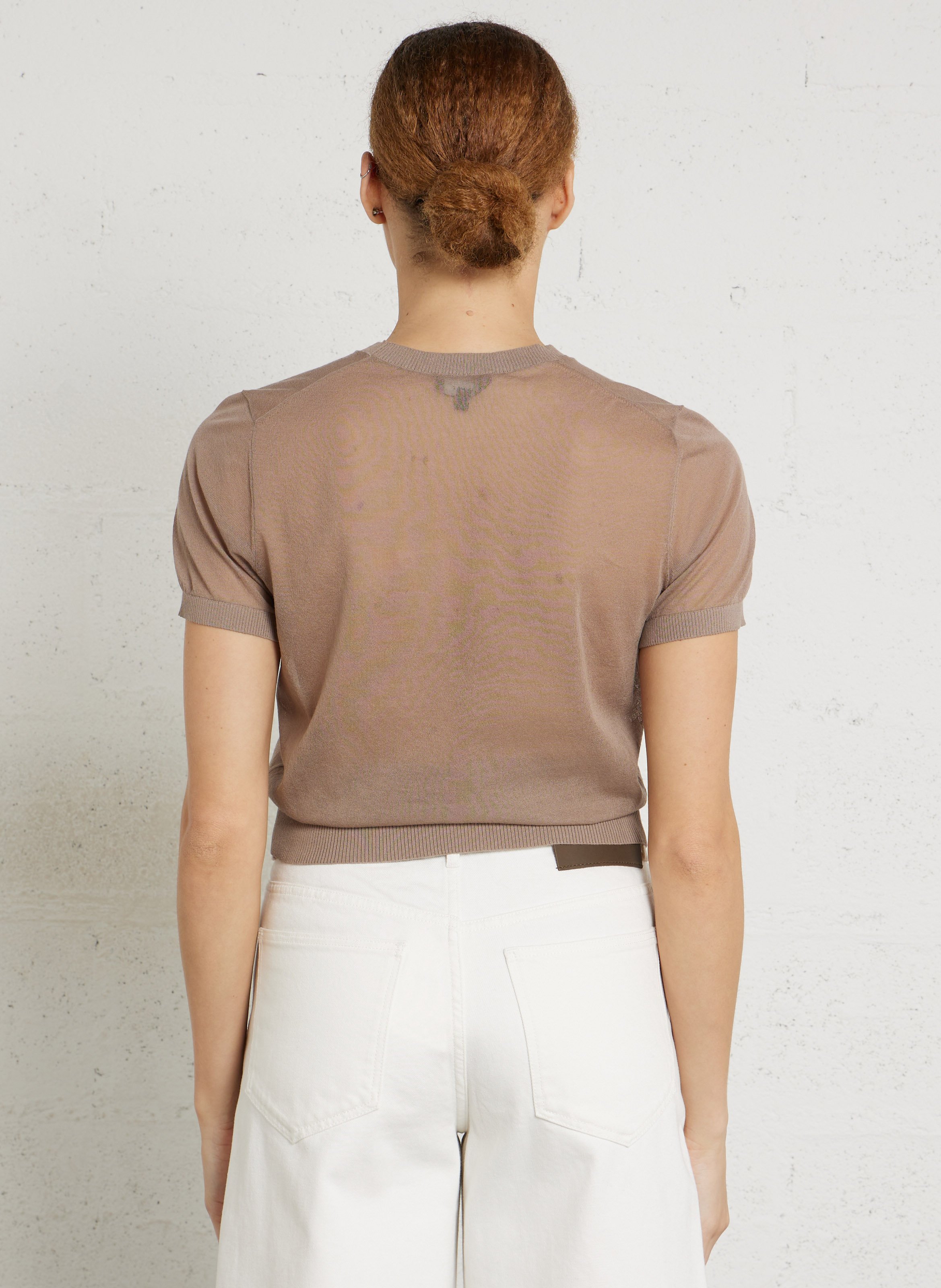 Pull col rond en coton mélangé Dua SOEUR Marron