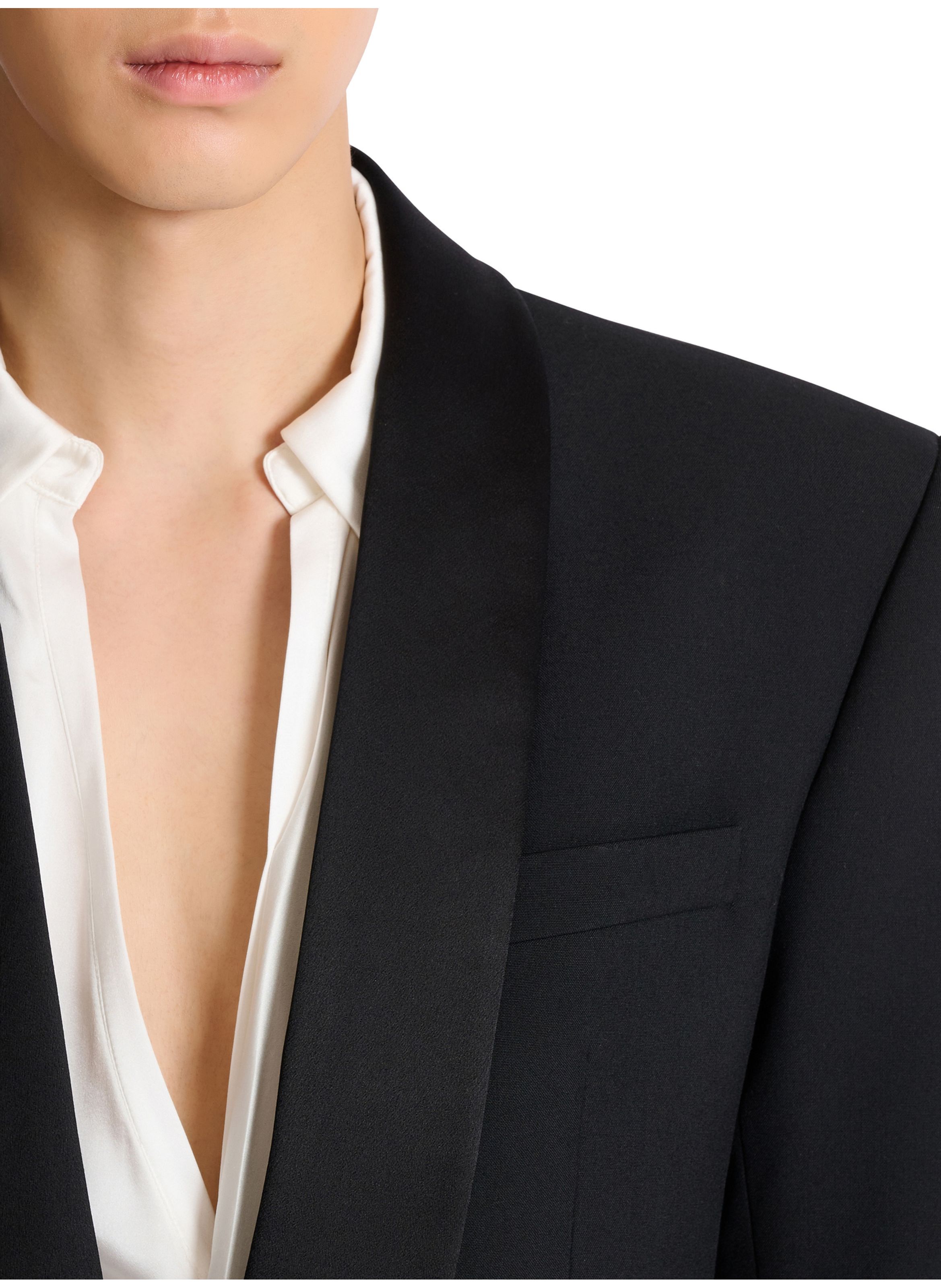 Veste de smoking en laine BALMAIN Noir