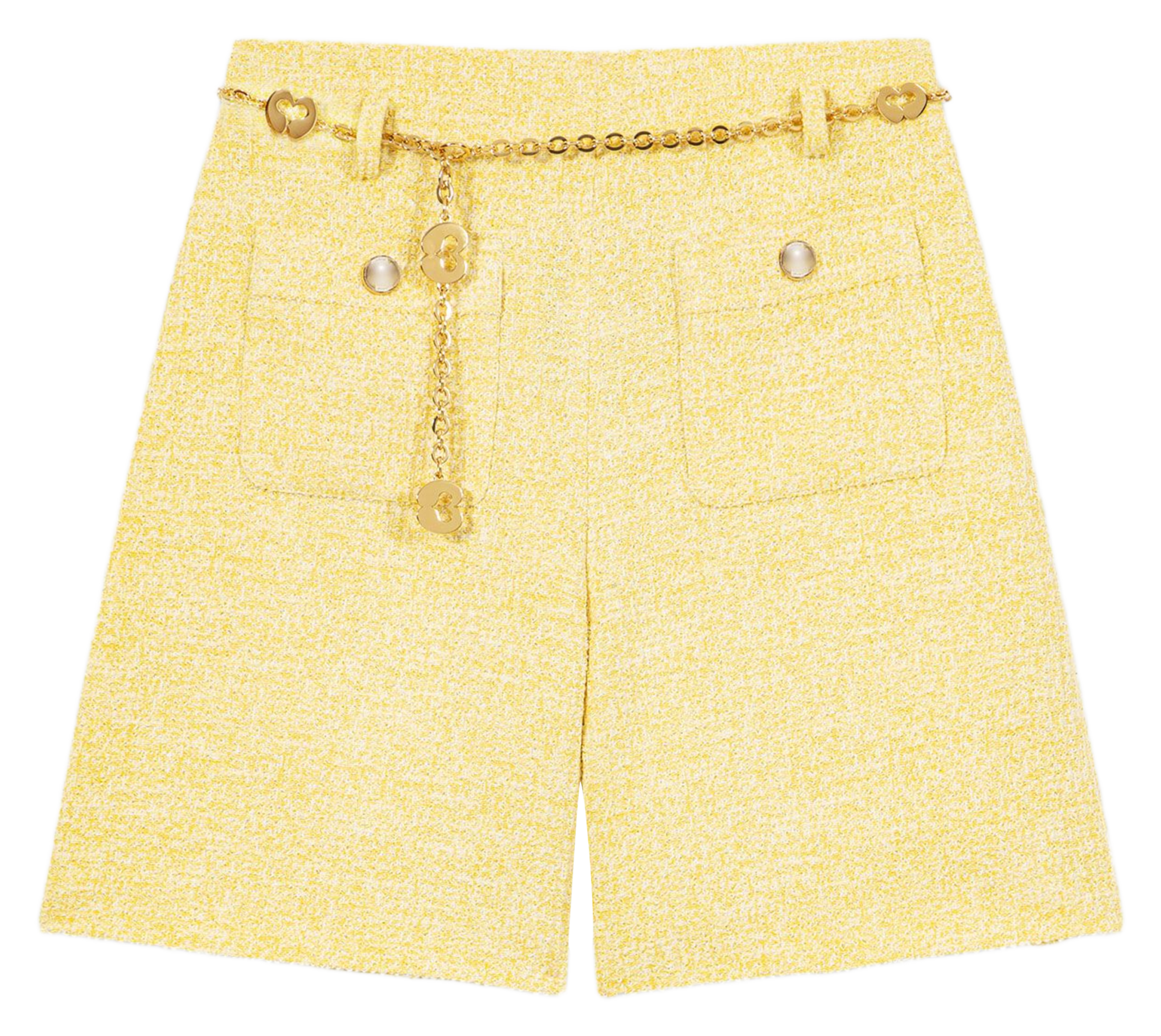 Short droit en tweed MAJE Jaune