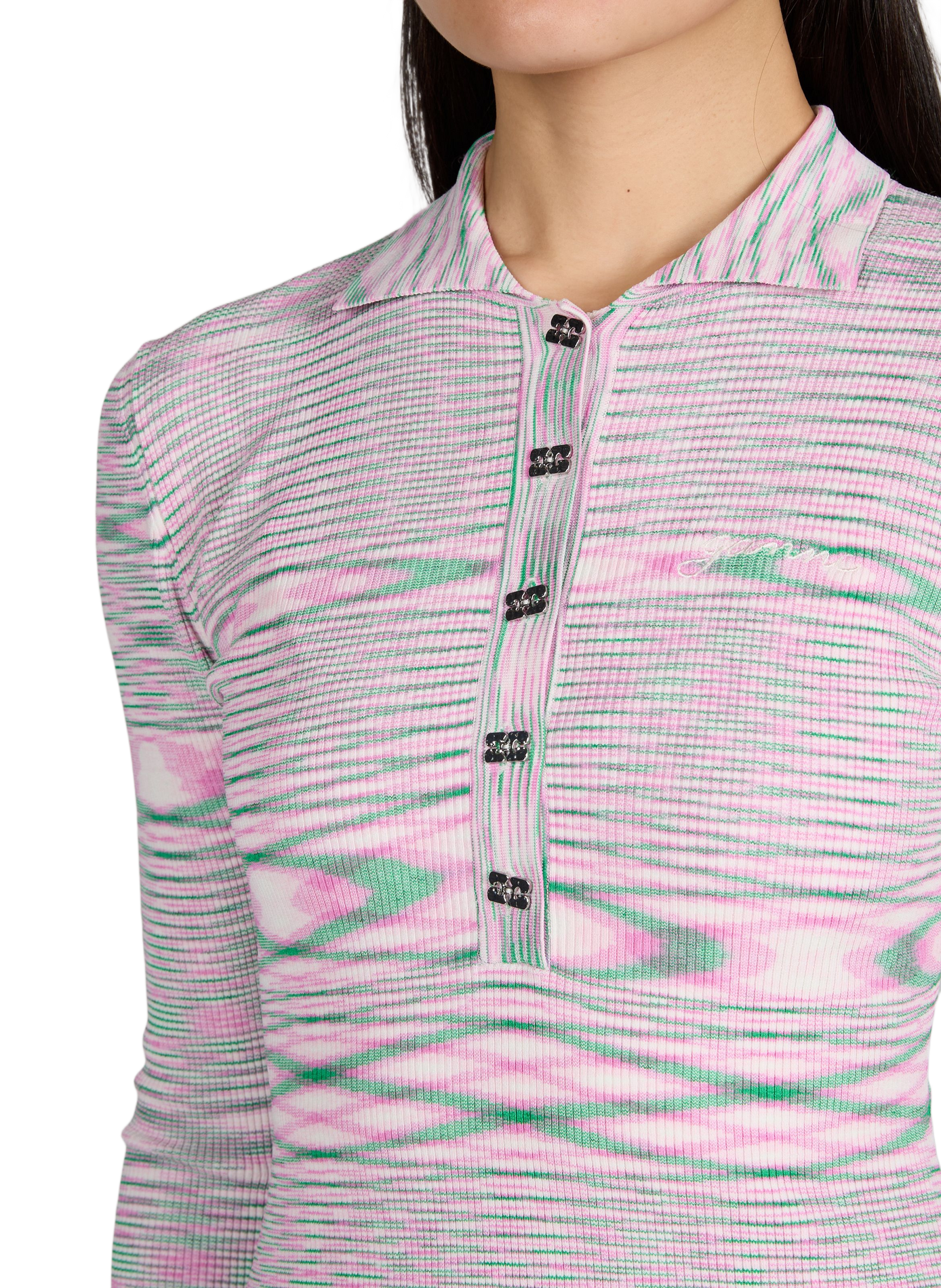 Striped top GANNI Pink