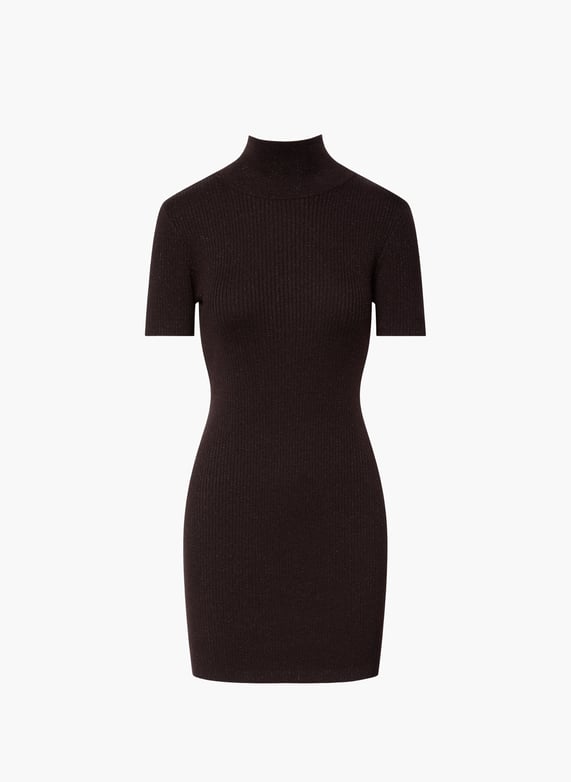Short dress with high collar Brown Calvin klein - Women | Printemps Short dress with high collar Brown Calvin klein - Women | Printemps