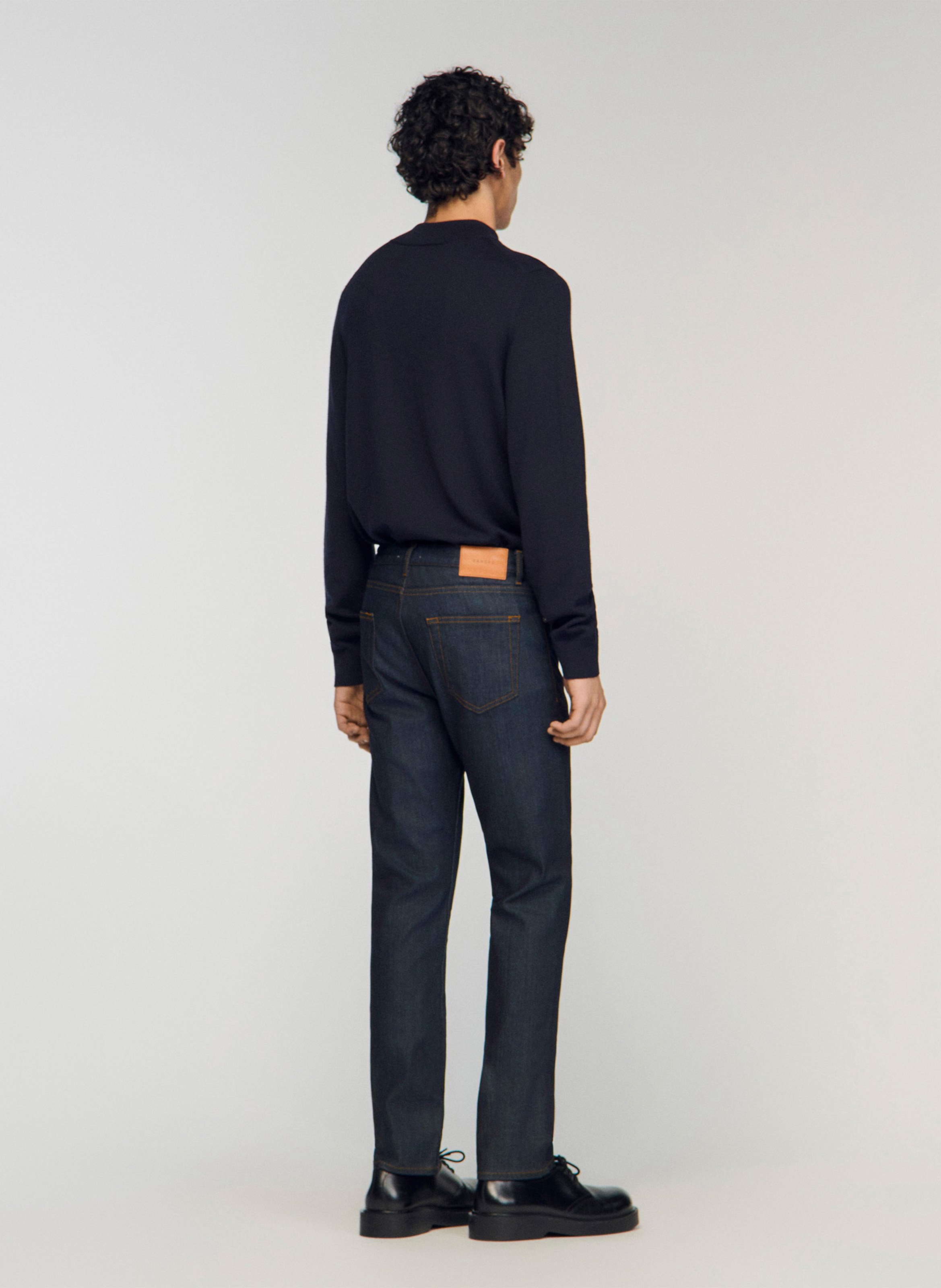 Jean slim en coton mélangé SANDRO Bleu