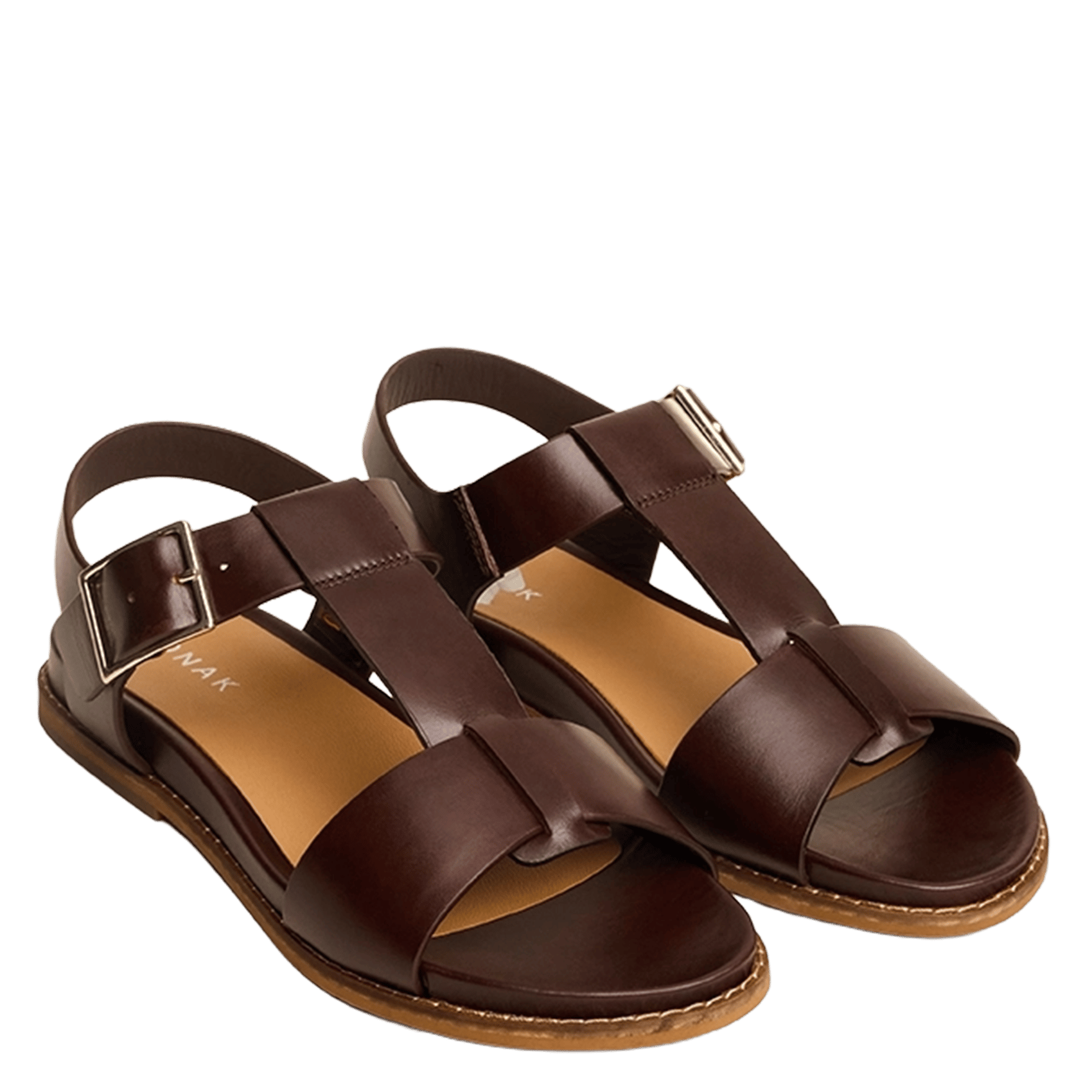 Sandales plate en cuir accoca JONAK Violet