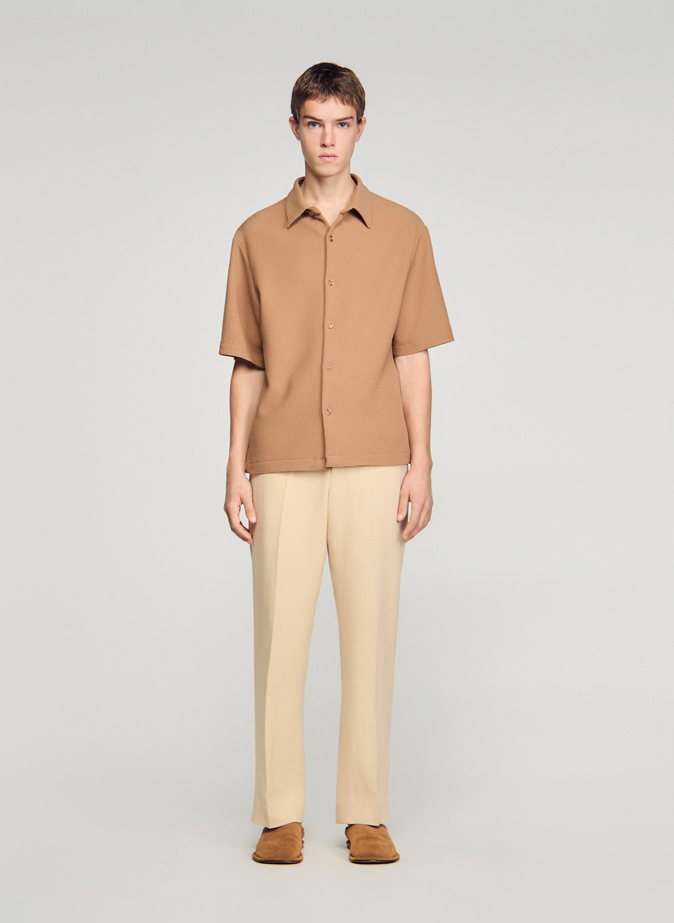 Polo regular-fit SANDRO Marron