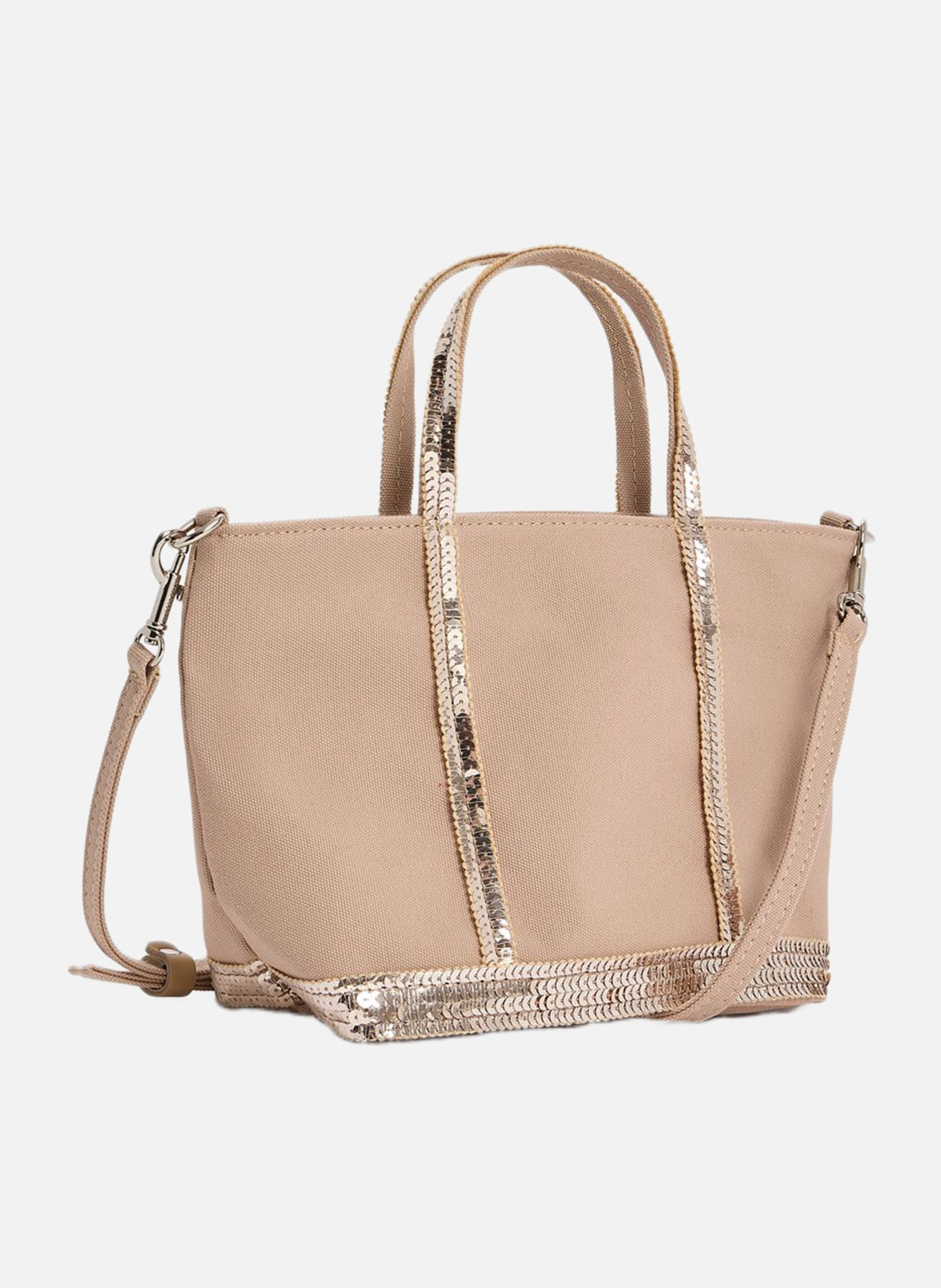 Cabas xs zippé en toile VANESSA BRUNO Marron