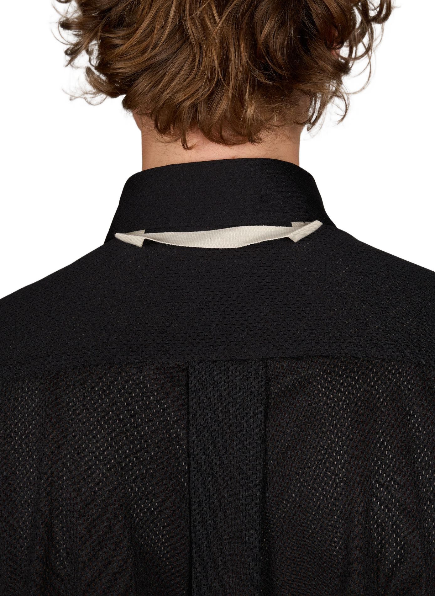 Chemise ample ajourée col classique MERELY MADE Noir