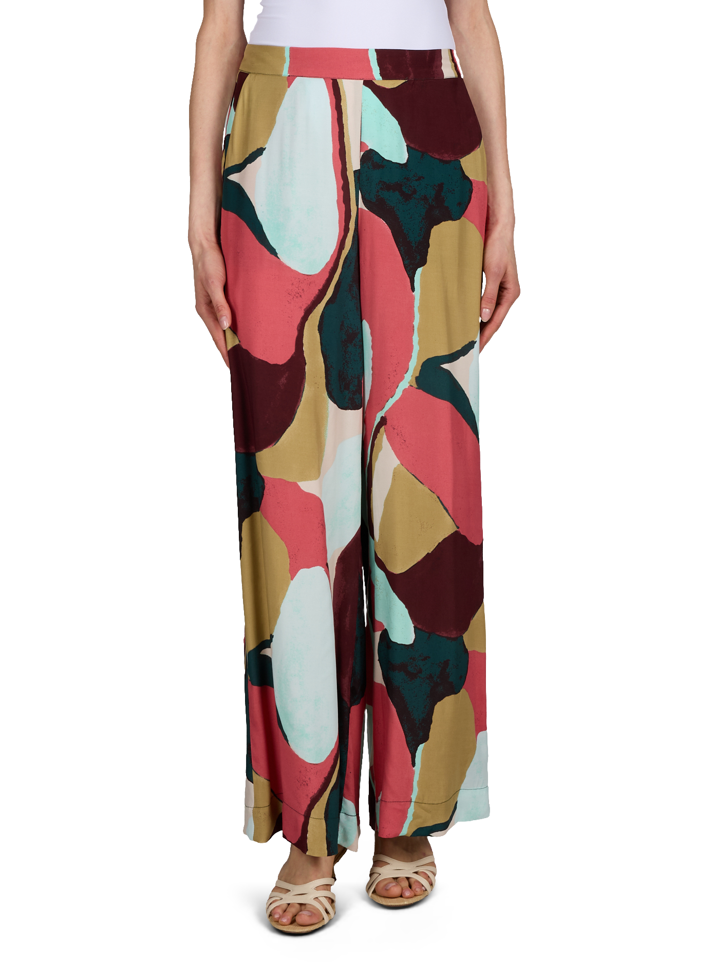 Printed straight leg pants Lulu VILA Multicolour