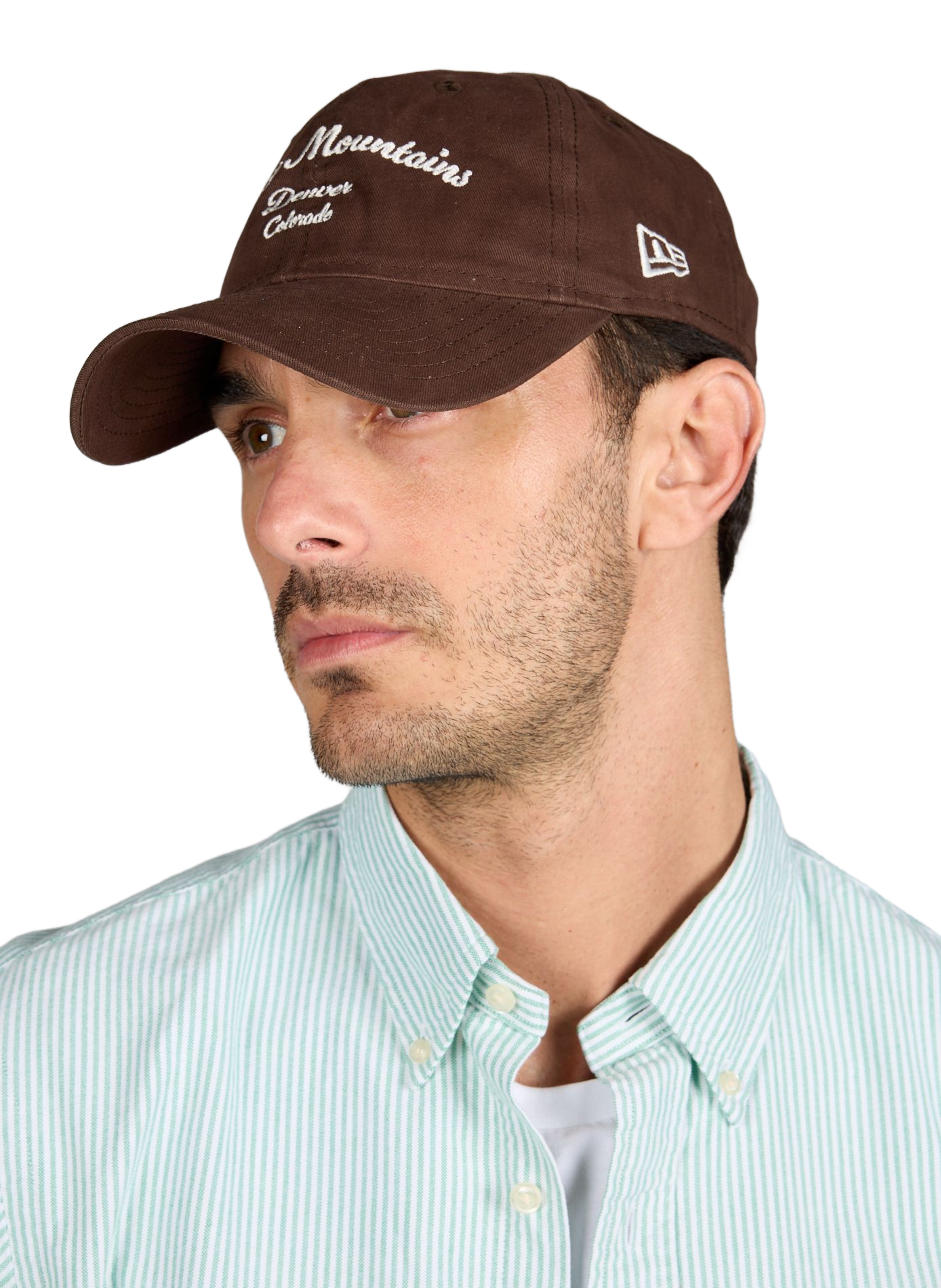Embroidered cotton baseball cap NEW ERA Brown