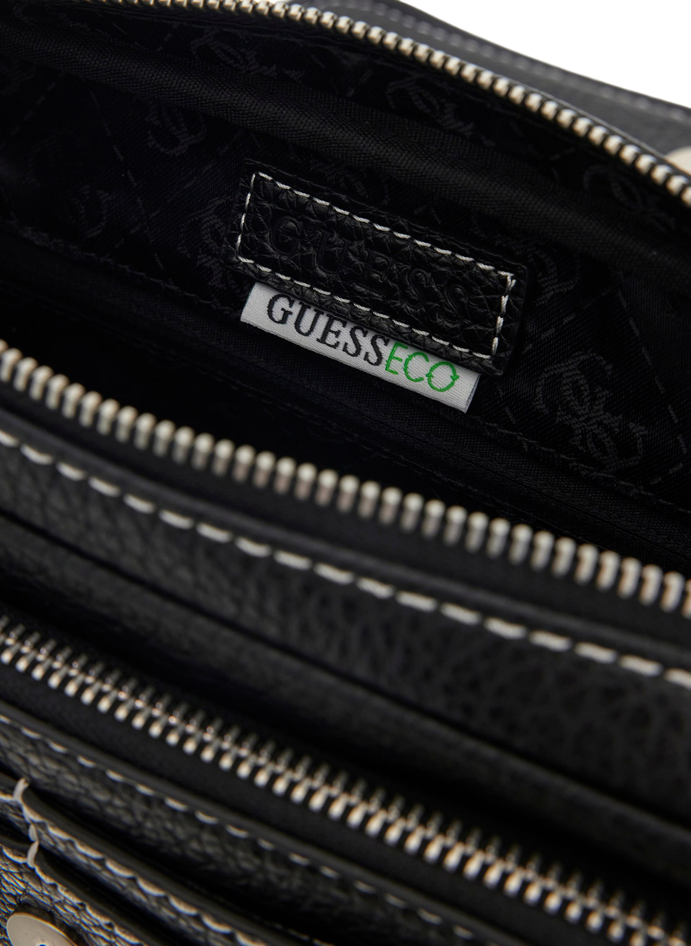 Sac à bandoulière Boston texturé GUESS Noir