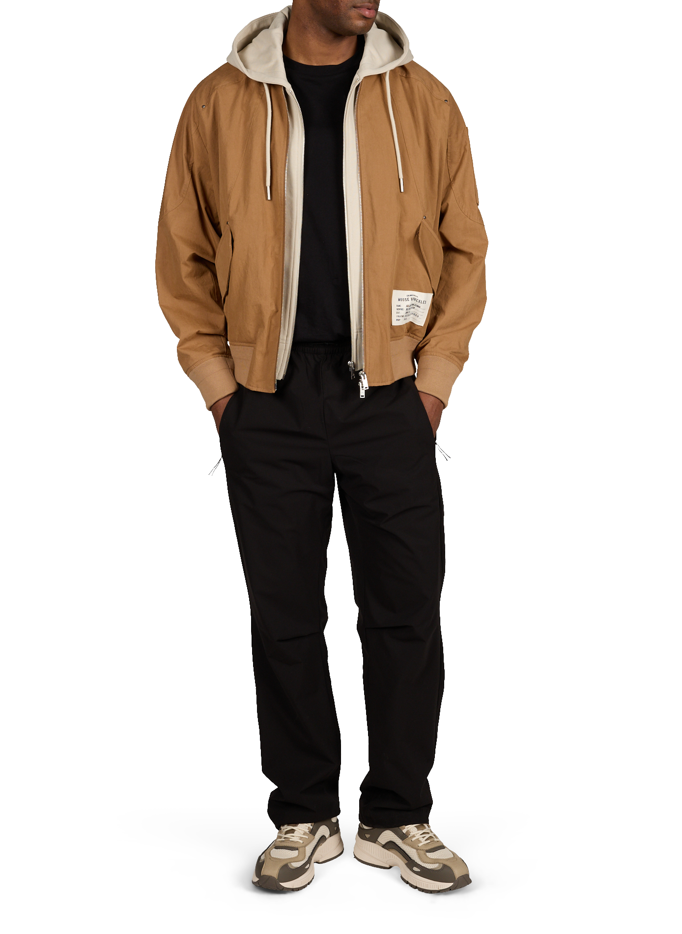 Bomber deux-en-un Skylar en coton MOOSE KNUCKLES Kaki