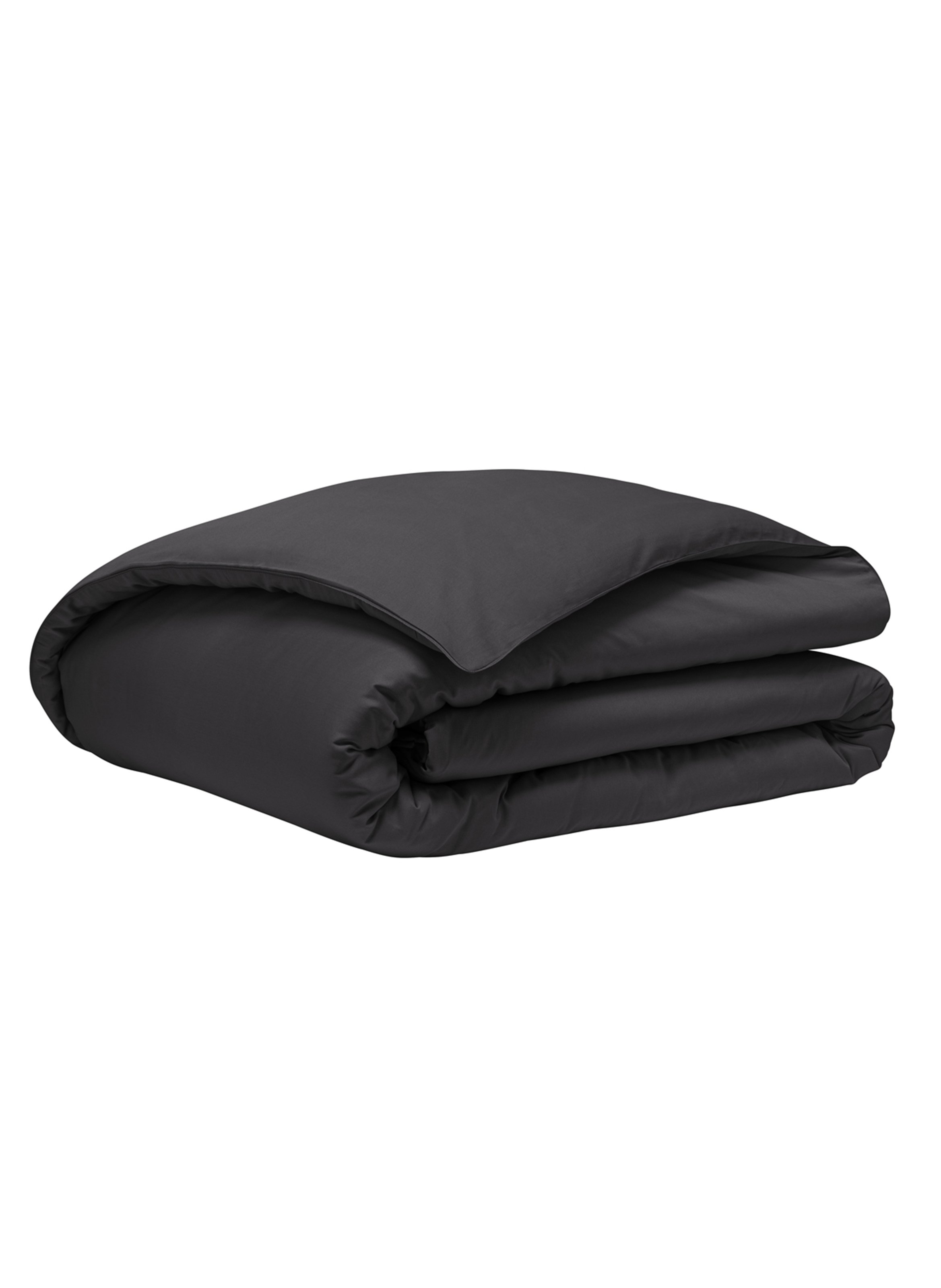 Housse de couette unie en satin de coton bio, teophile ALEXANDRE TURPAULT Noir