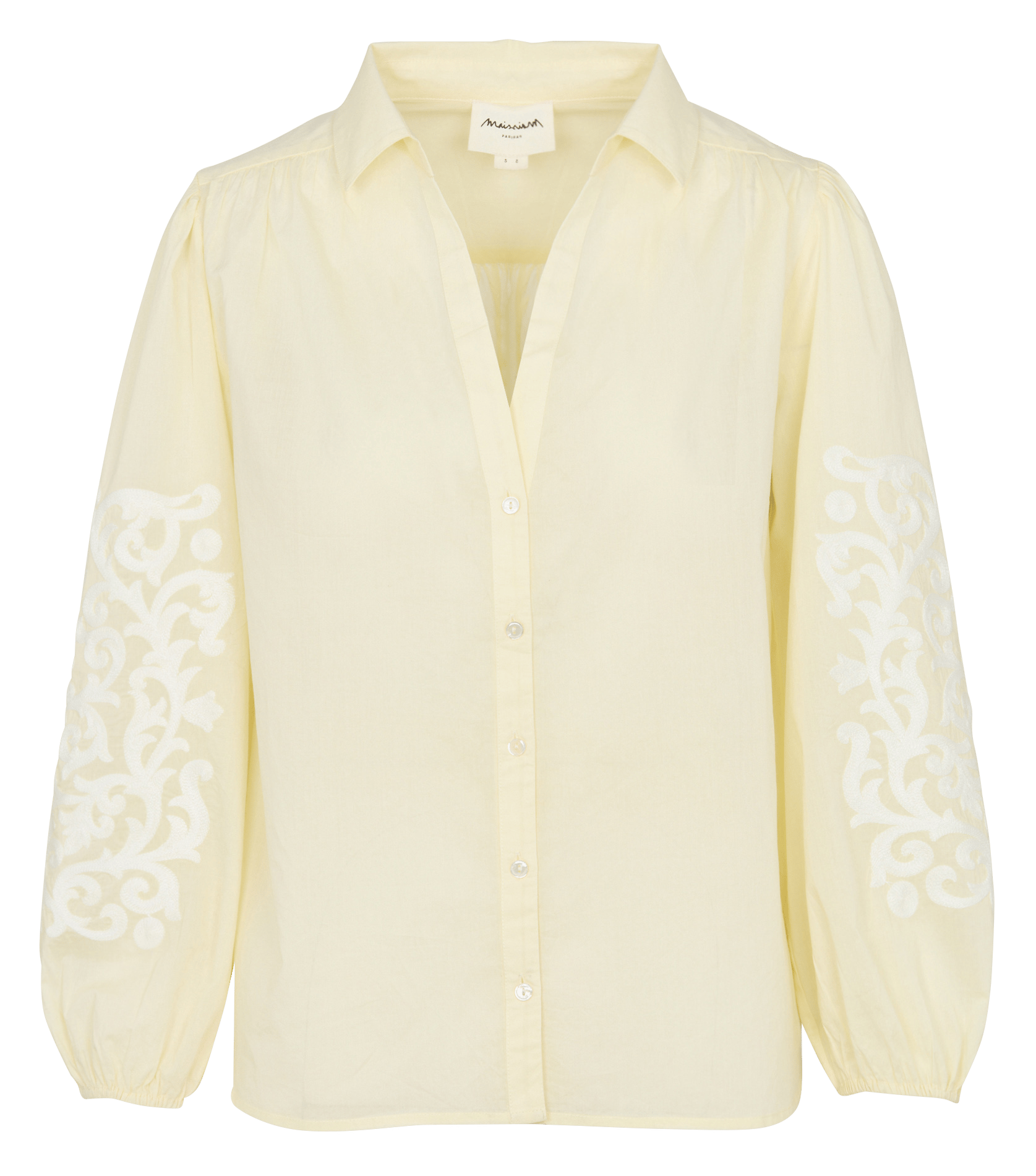 Chemisier ample col v en coton darwin MAISON 123 Jaune