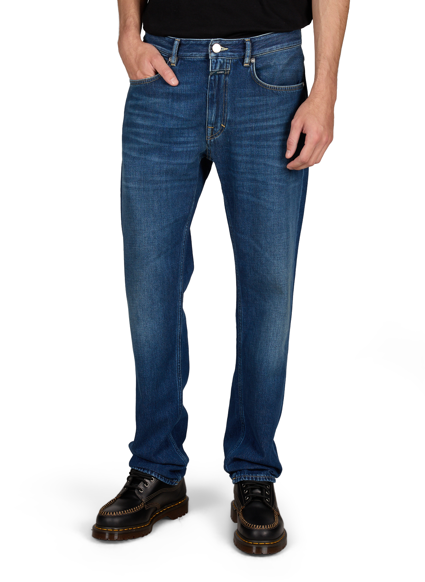 Straight-fit cotton jeans  CLOSED Blue