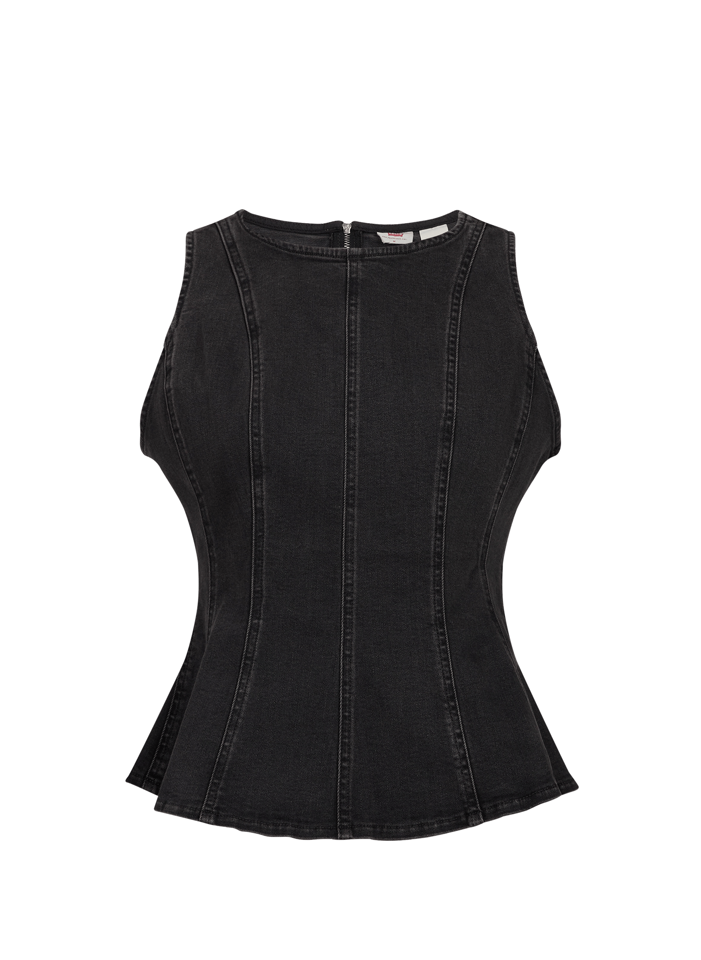 Débardeur cintré en denim de coton mélangé LEVI'S Noir