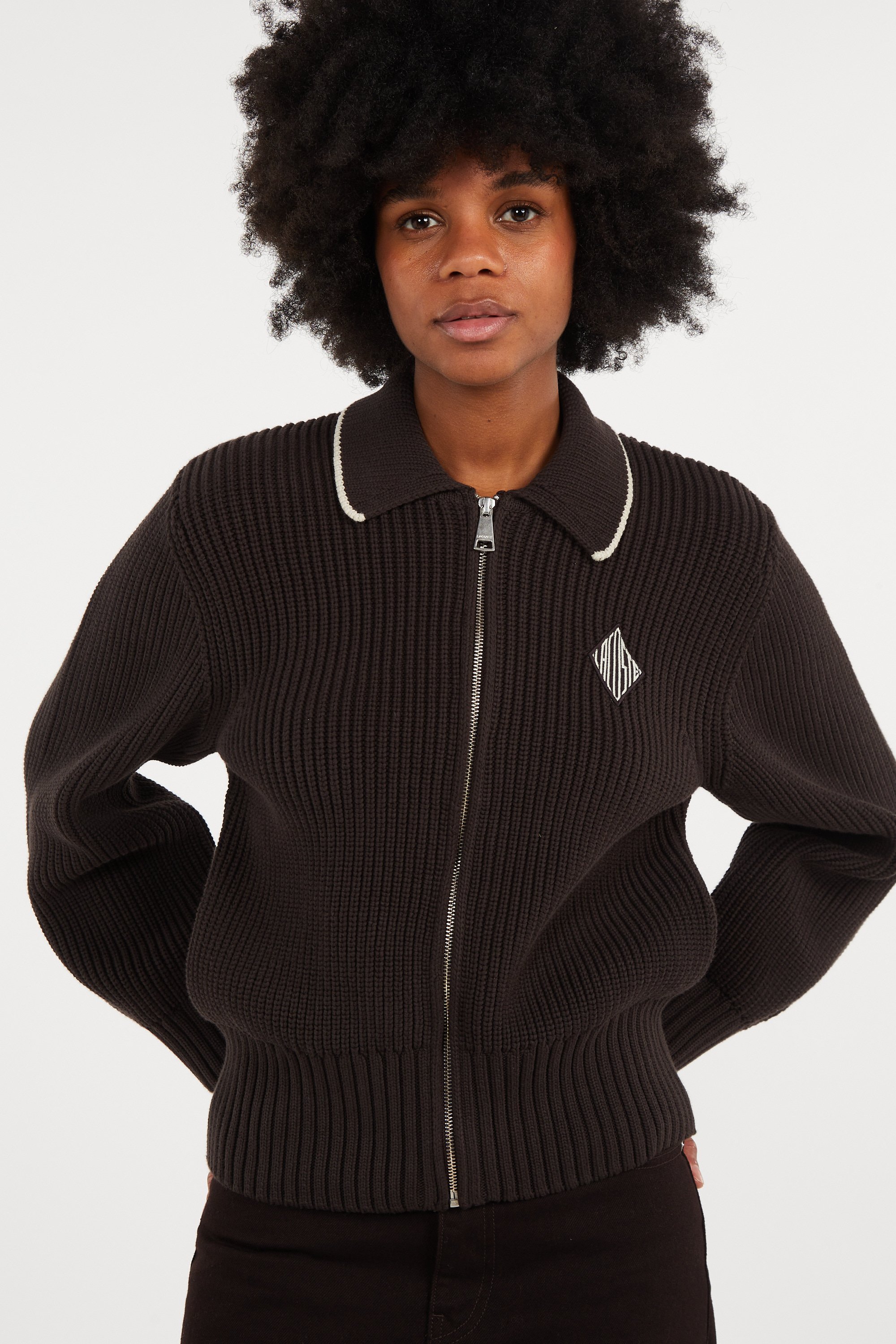 Pull tricot LACOSTE Marron
