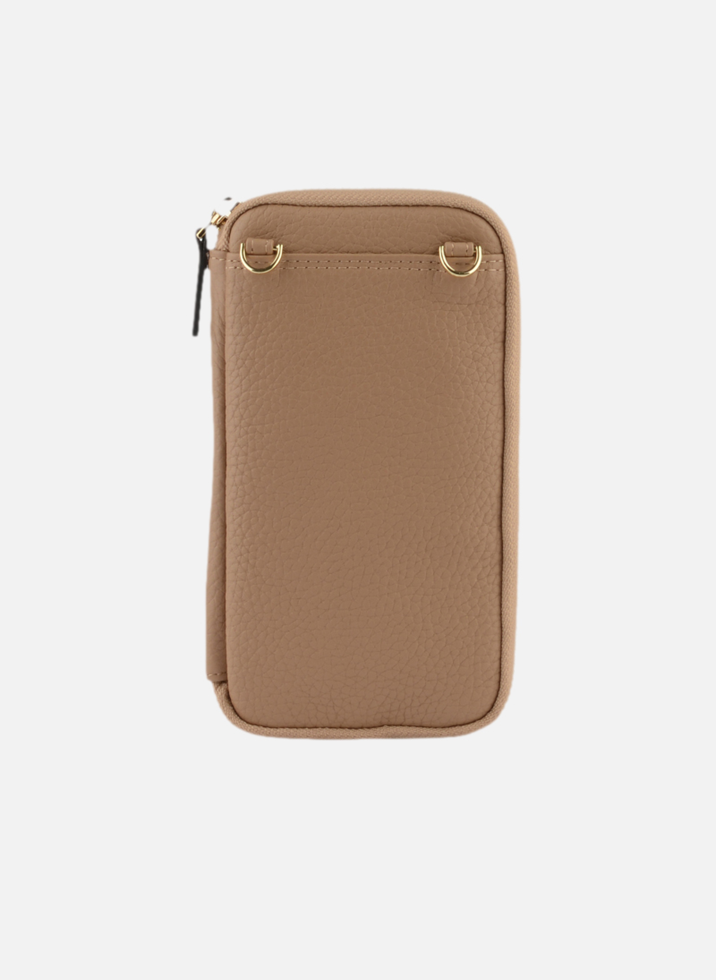 Club | etui téléphone portable en cuir de veau grainé POURCHET Marron