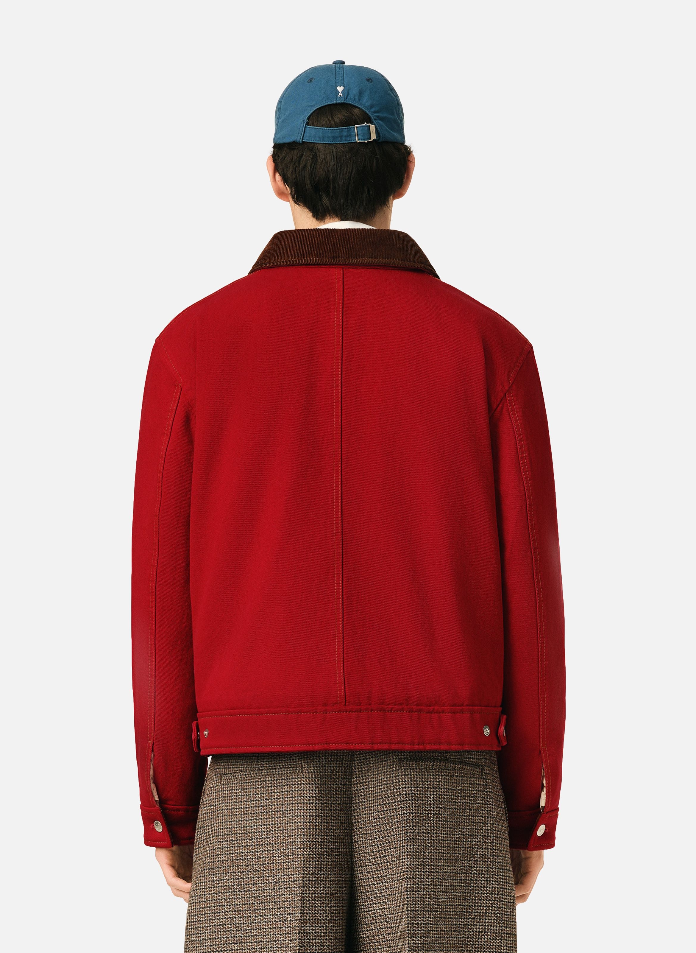 Blouson en coton ami de coeur AMI PARIS Rouge