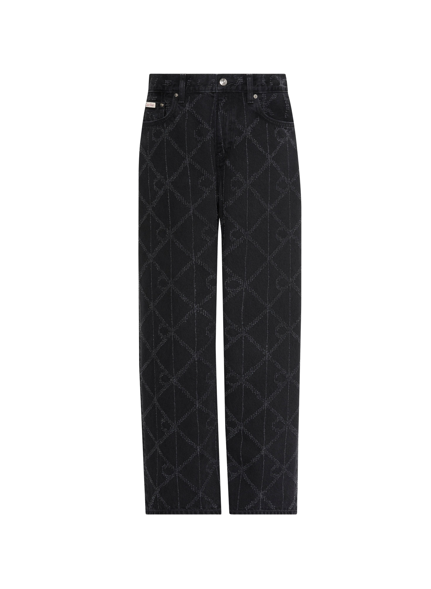 Gerade geschnittene blaue Jeans aus Baumwolle CALVIN KLEIN Schwarz