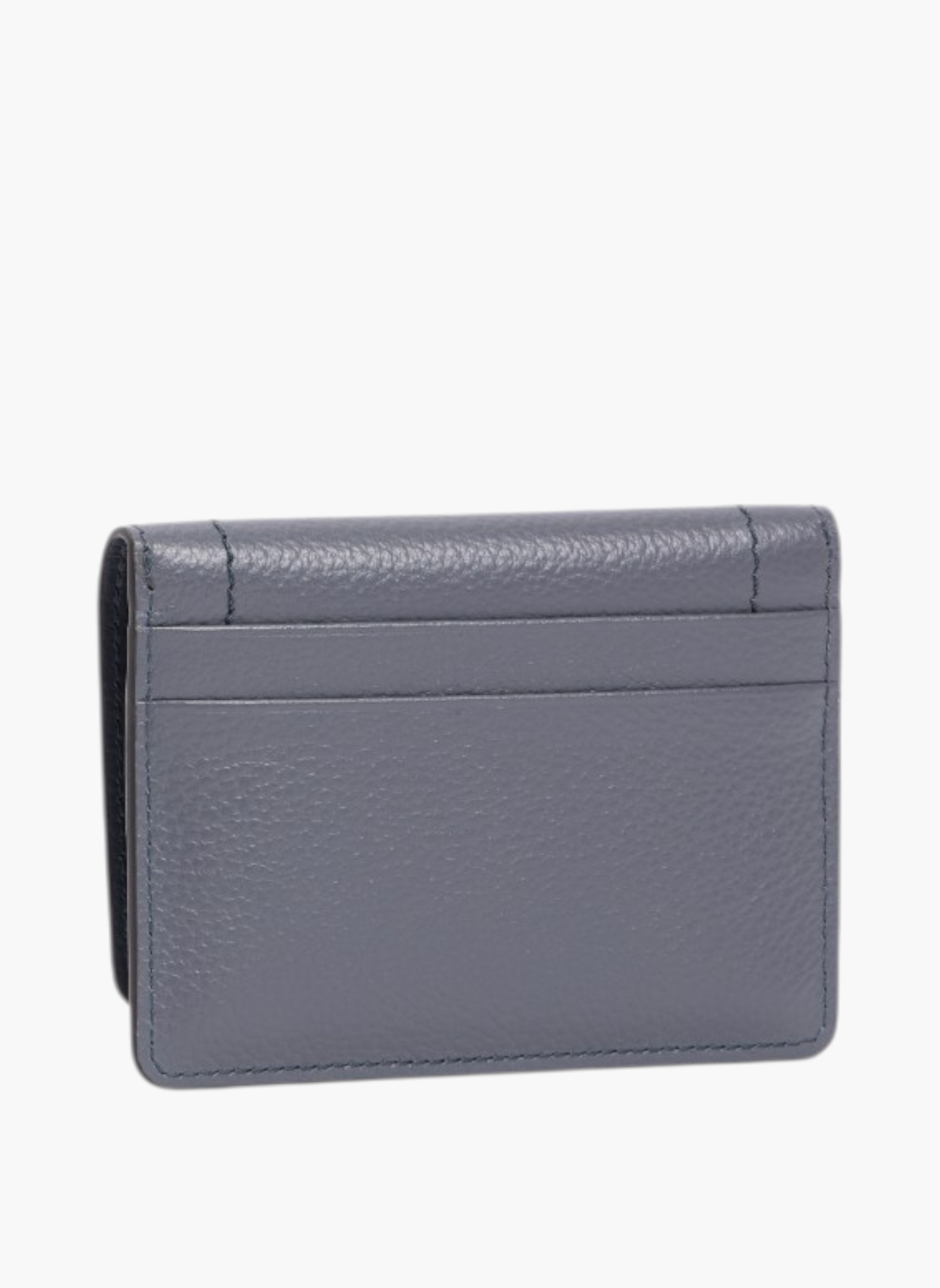 Petit porte cartes à rabat louison en cuir grainé LE TANNEUR Bleu