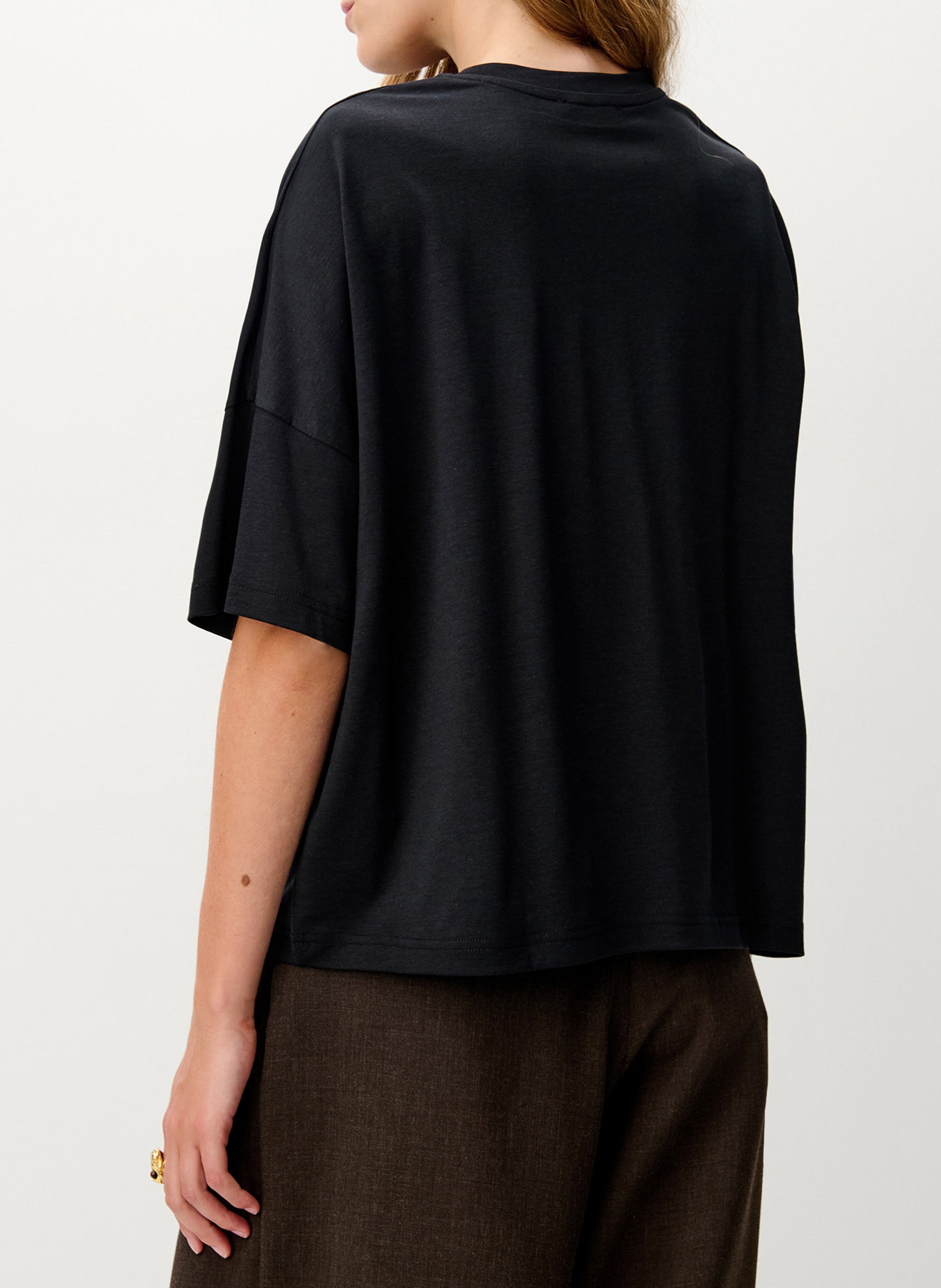 Tee-shirt oversize col rond dorel SESSUN Noir