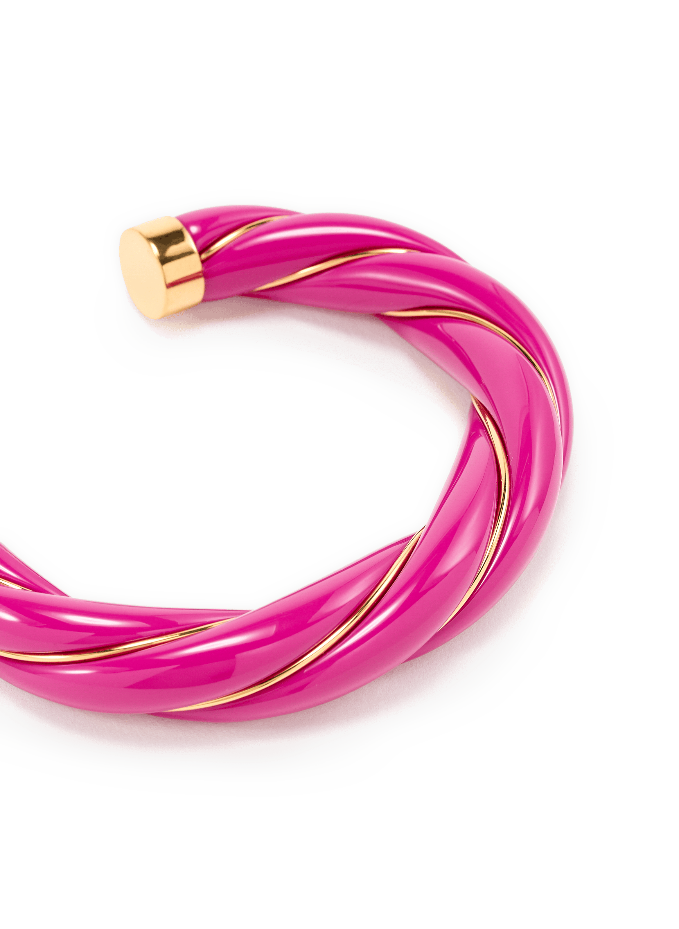 Twisted bangle bracelet AURELIE BIDERMANN Pink