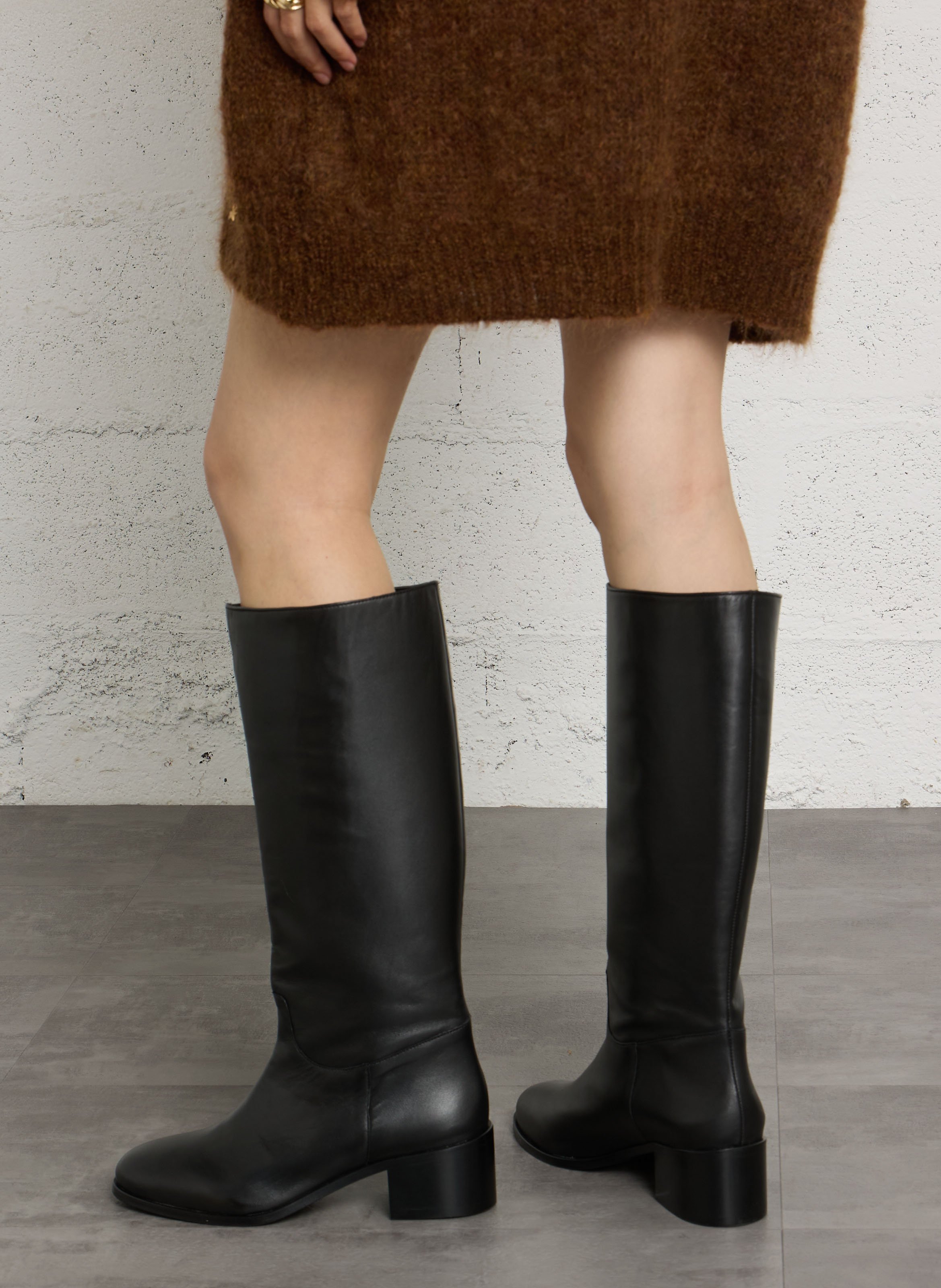 Bottes en cuir zohra BOBBIES Noir
