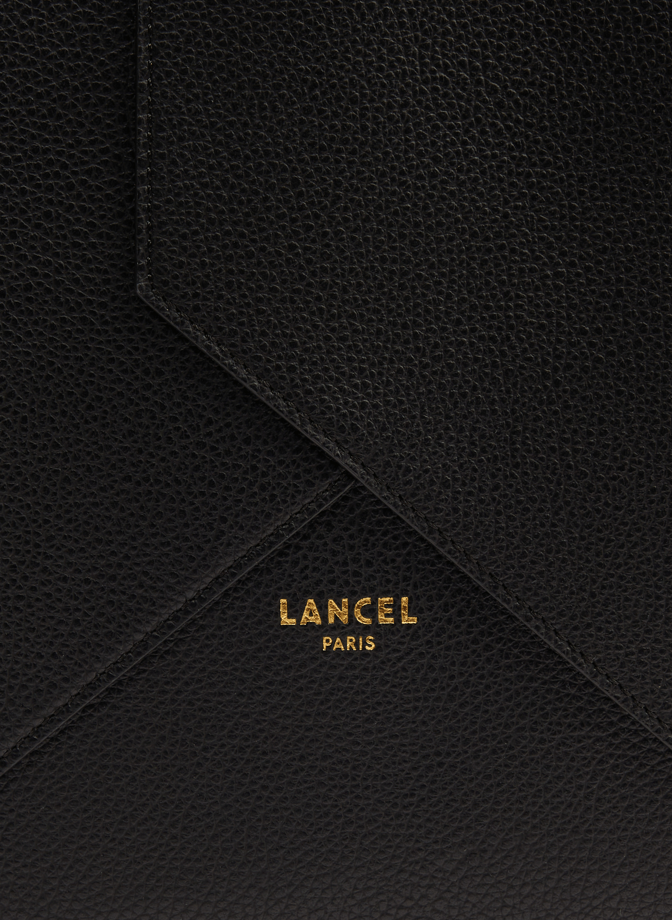 Sac à dos zippé 14' enveloppe de lancel en cuir LANCEL Noir
