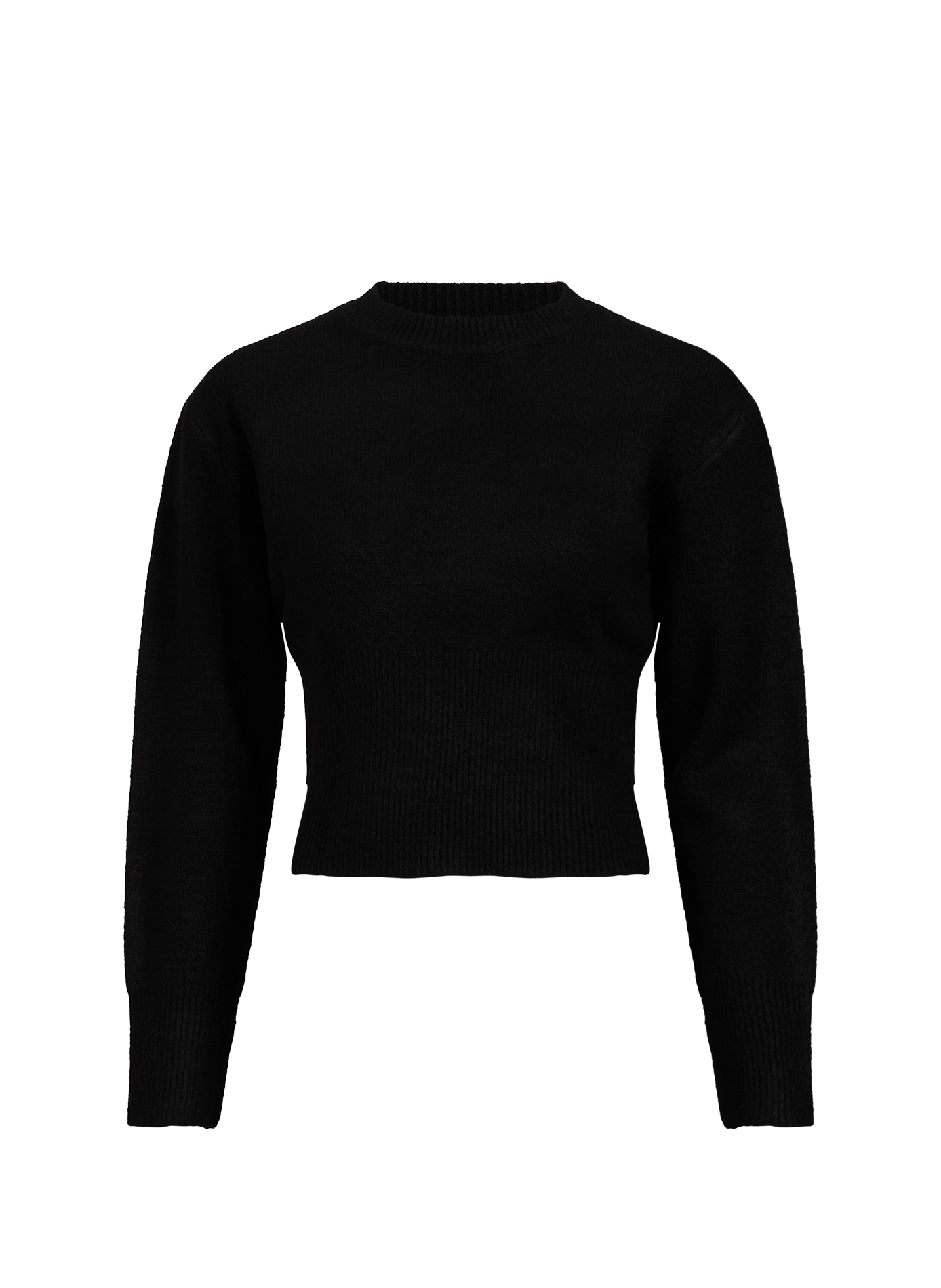 Jersey Nmsloan entallado de cuello redondo liso NOISY MAY Negro