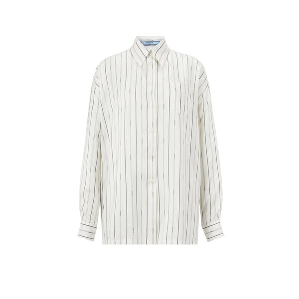 Chemise rayée avec logo