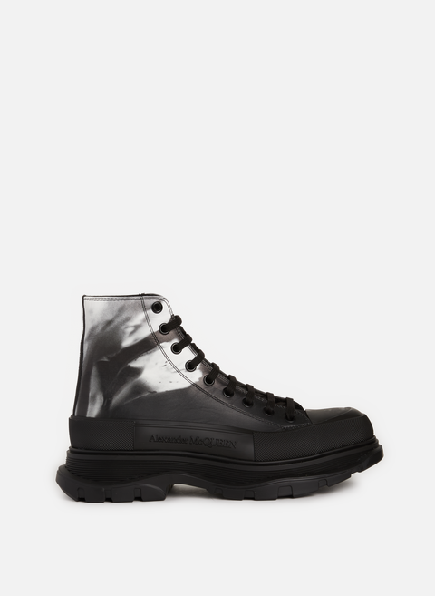 Tread Slick leather ankle boots BlackALEXANDER MCQUEEN 