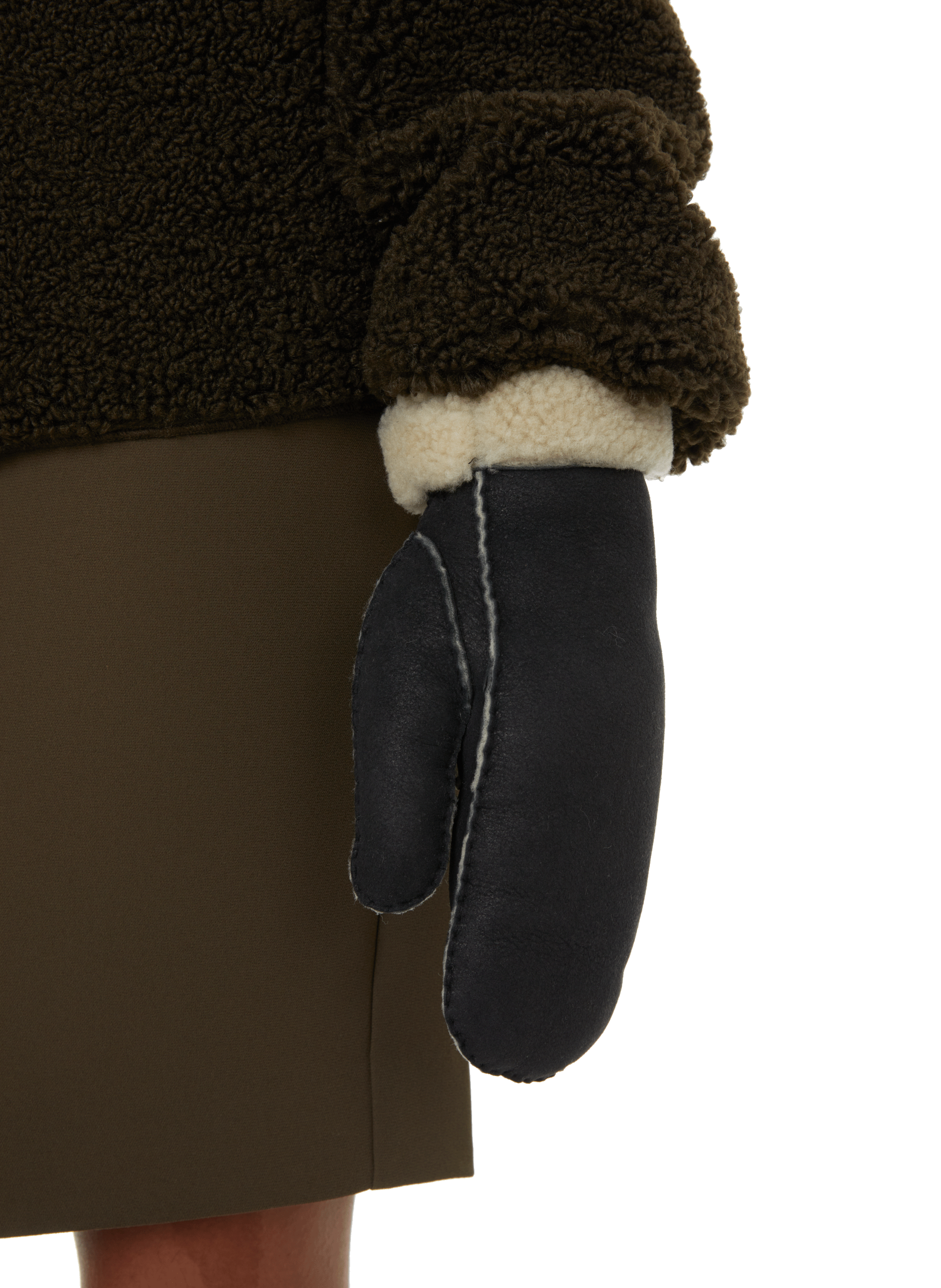 Moufles en cuir SAISON 1865 Noir