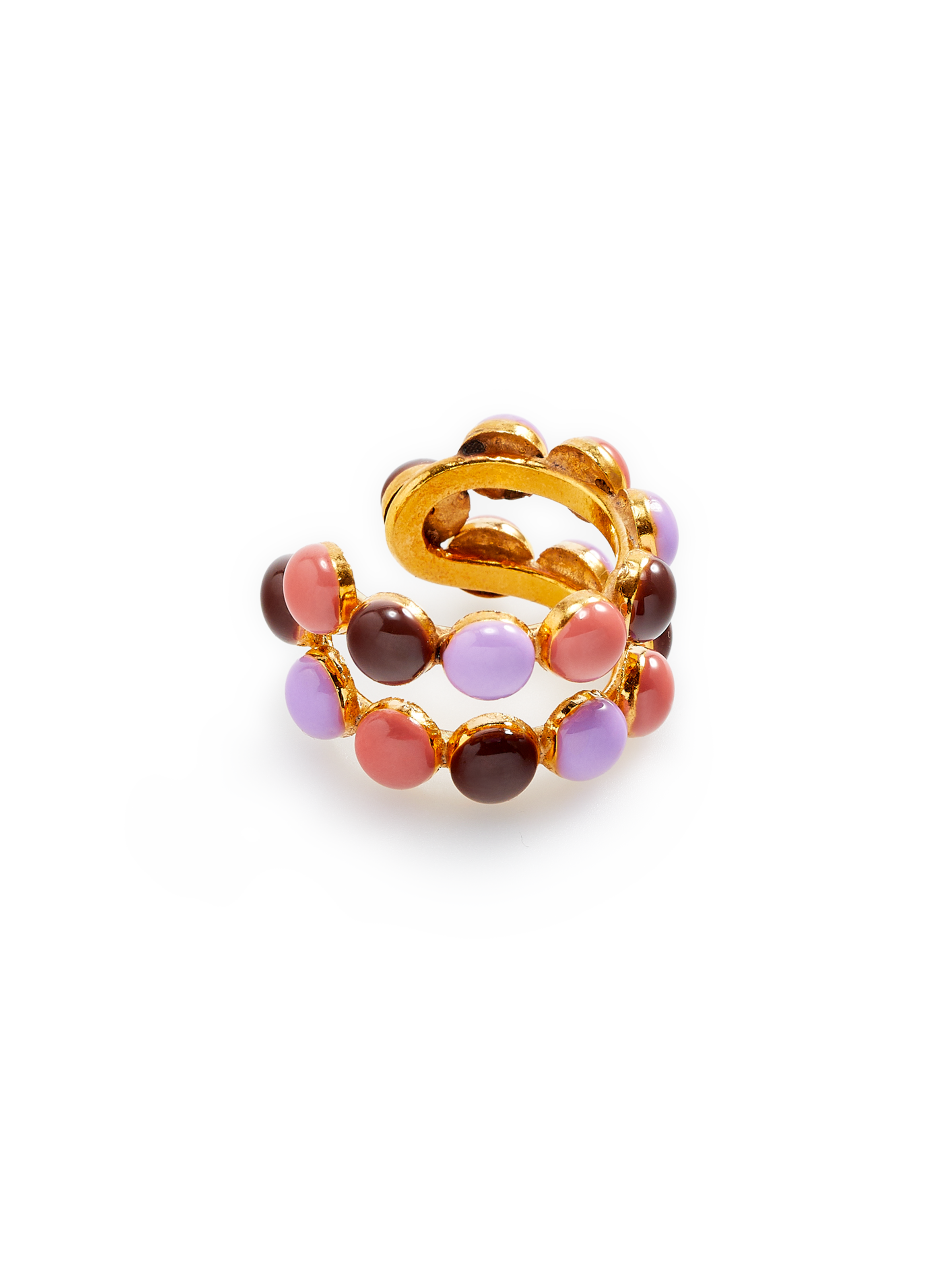 Bague Dots Double Gold Nude