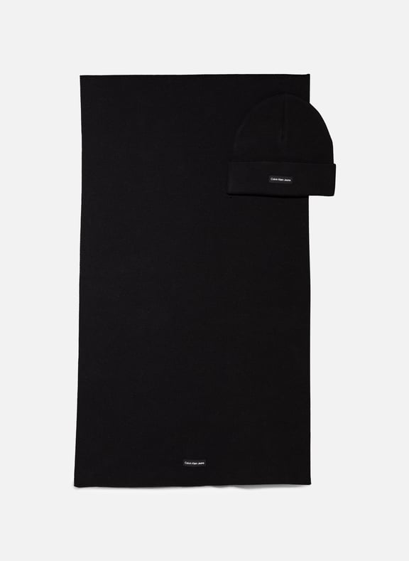 Coffret cadeau bonnet et écharpe Noir by CALVIN KLEIN CALVIN KLEIN Coffret cadeau bonnet et écharpe Noir
