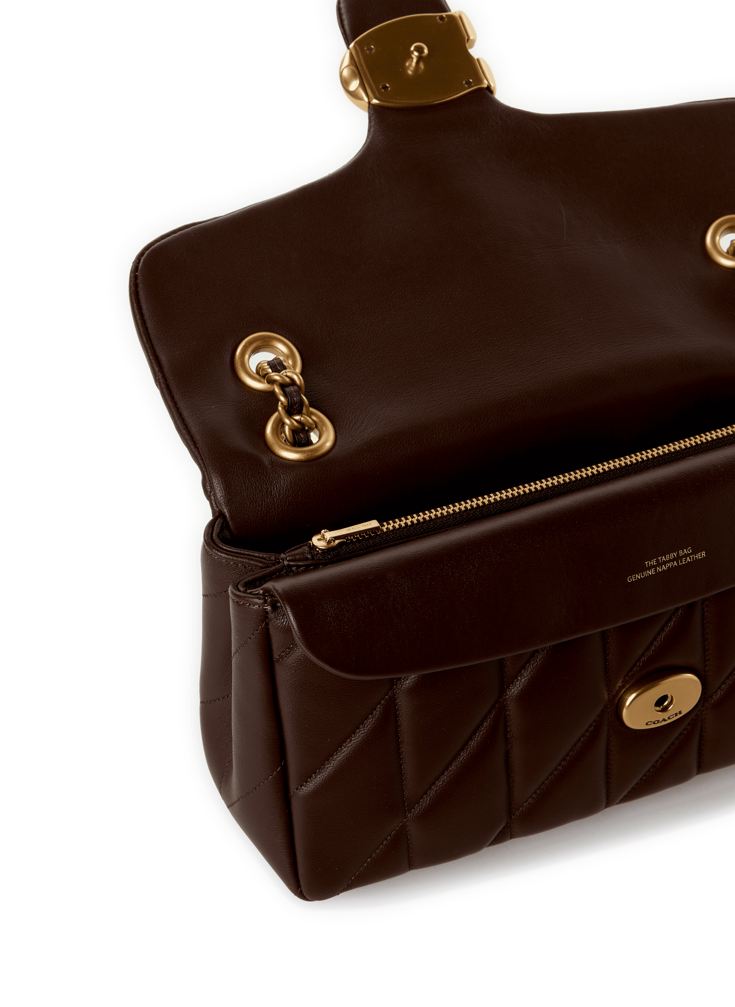 Bolso de hombro acolchado Tabby 26 COACH Marrón