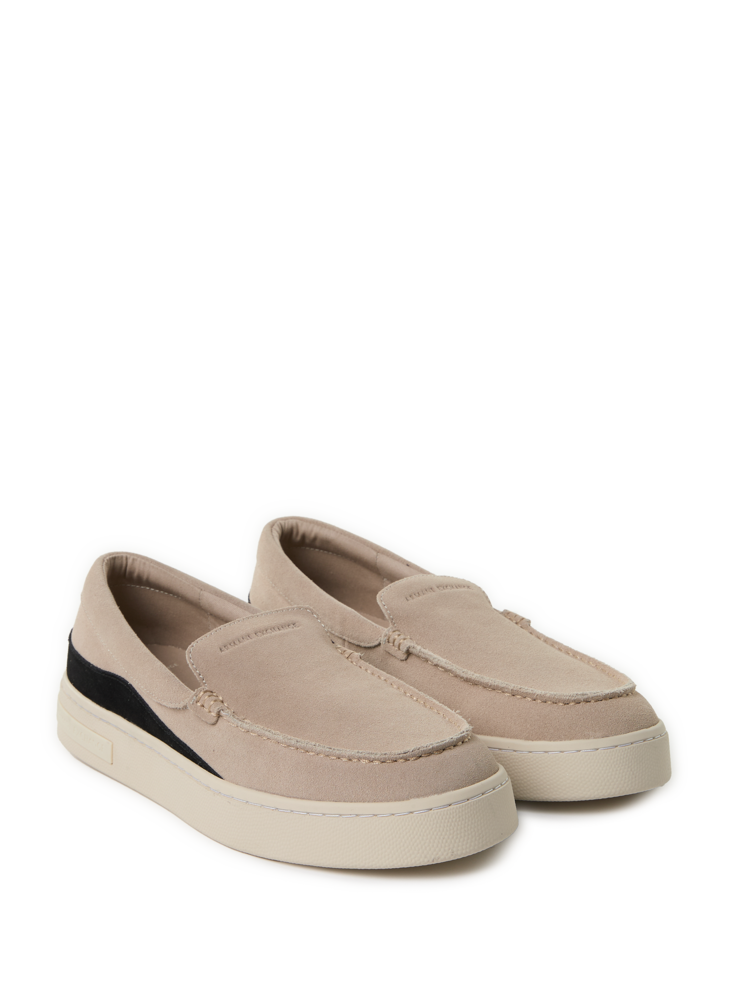 Mocassin en cuir suédé  ARMANI EXCHANGE Beige