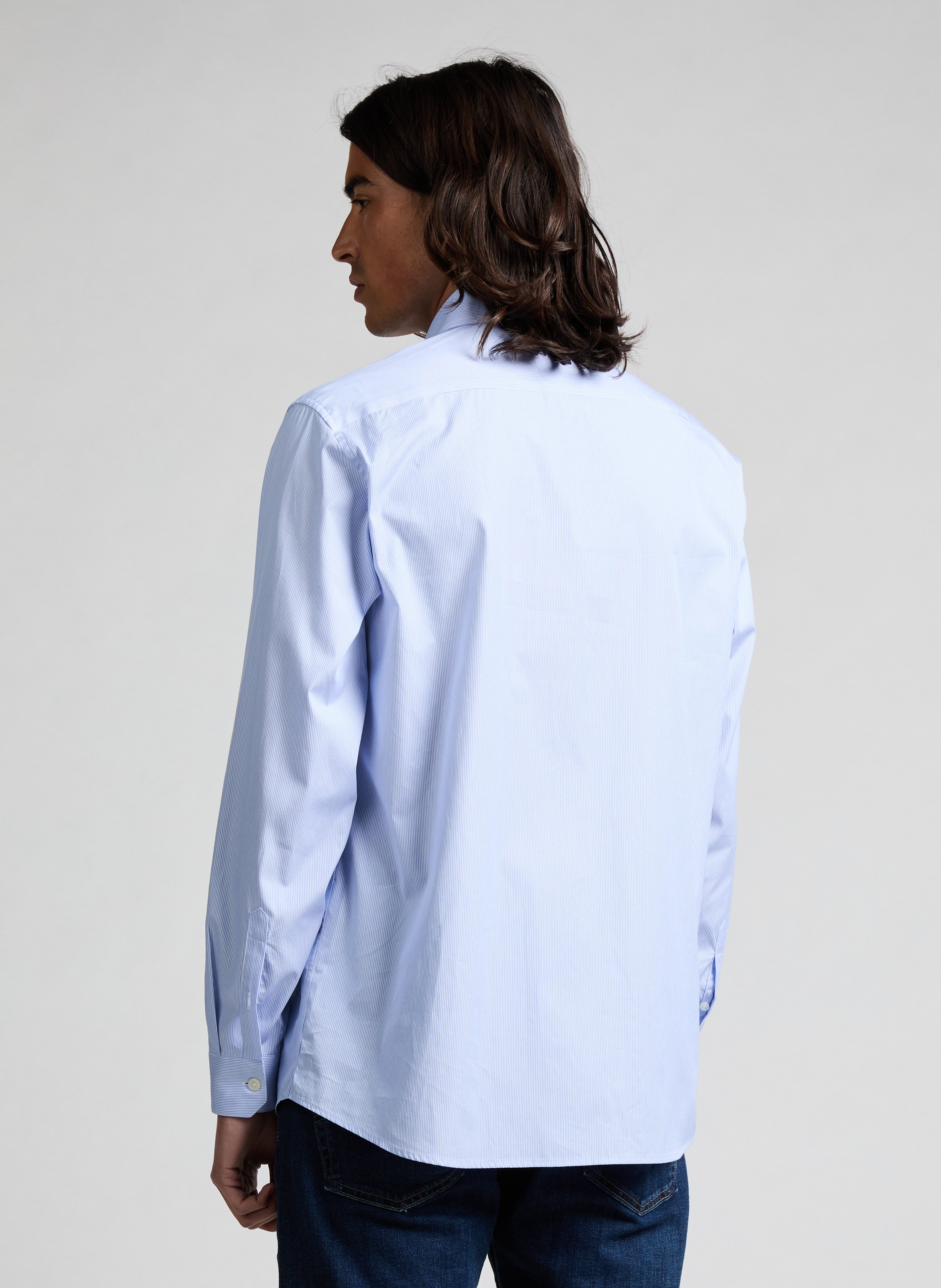 Chemise rayée en coton AU PRINTEMPS PARIS Bleu