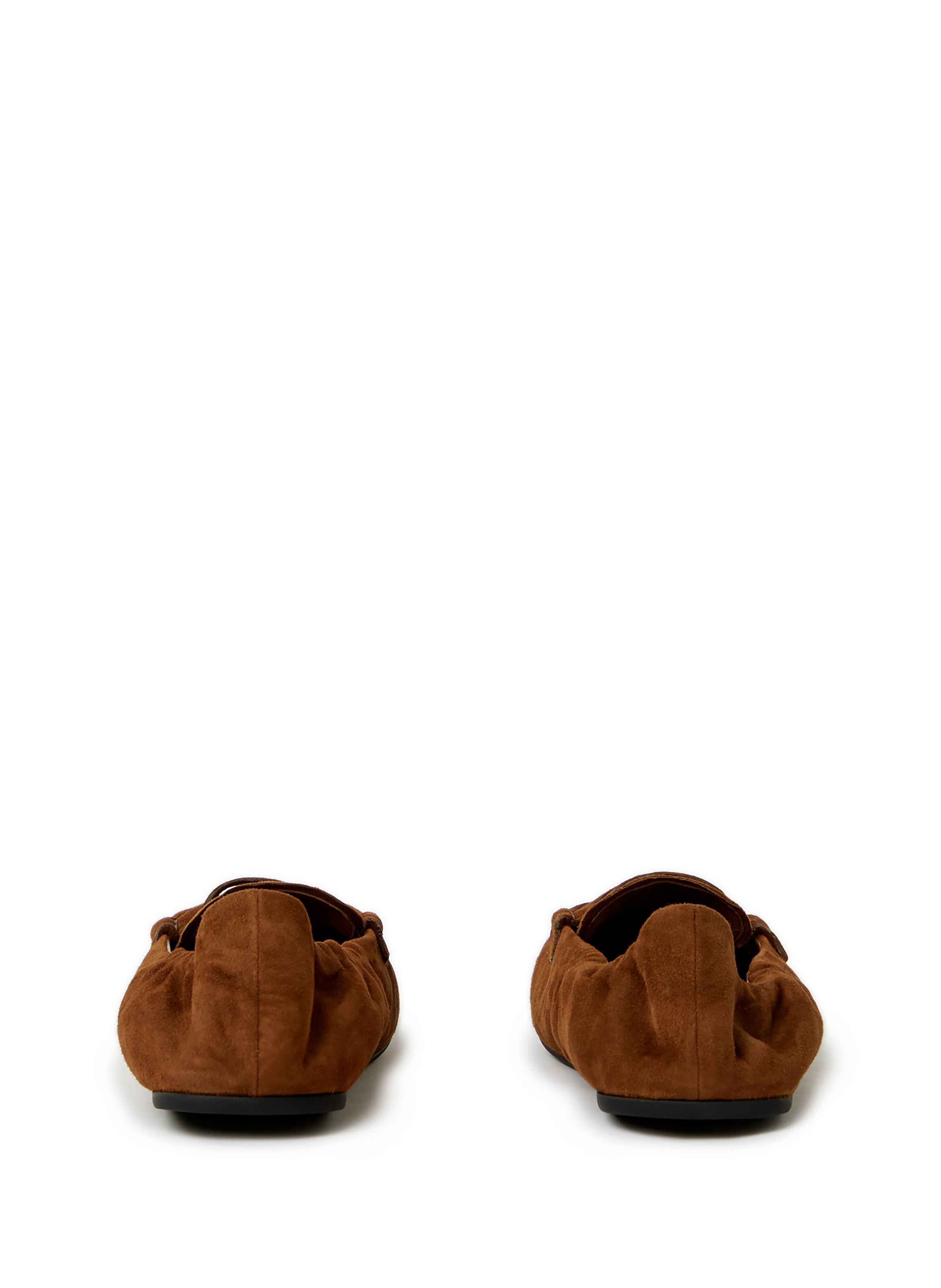 Mocassins en cuir suédé MIU MIU Marron