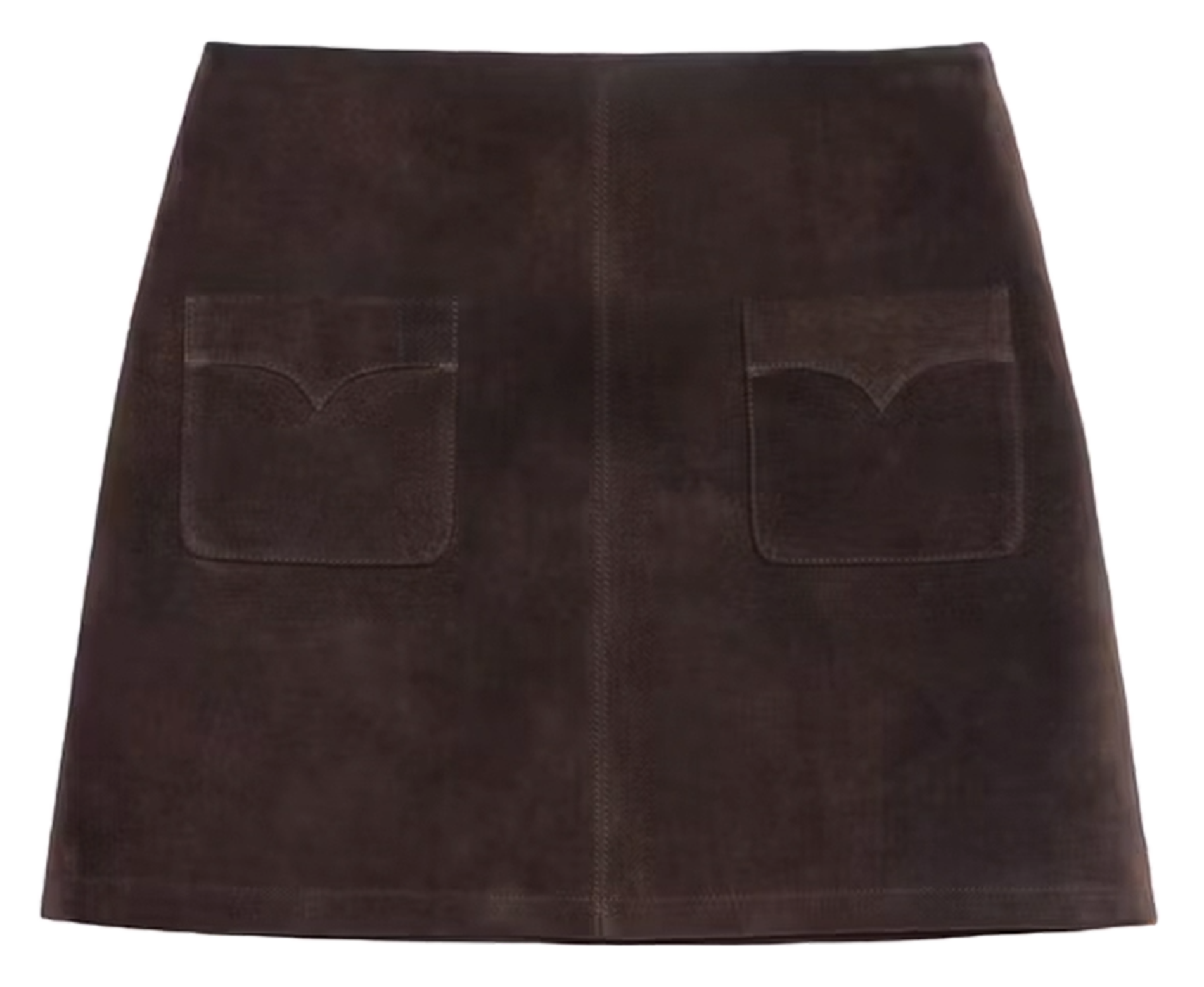 Jupe courte en cuir jaime ZADIG&VOLTAIRE Marron