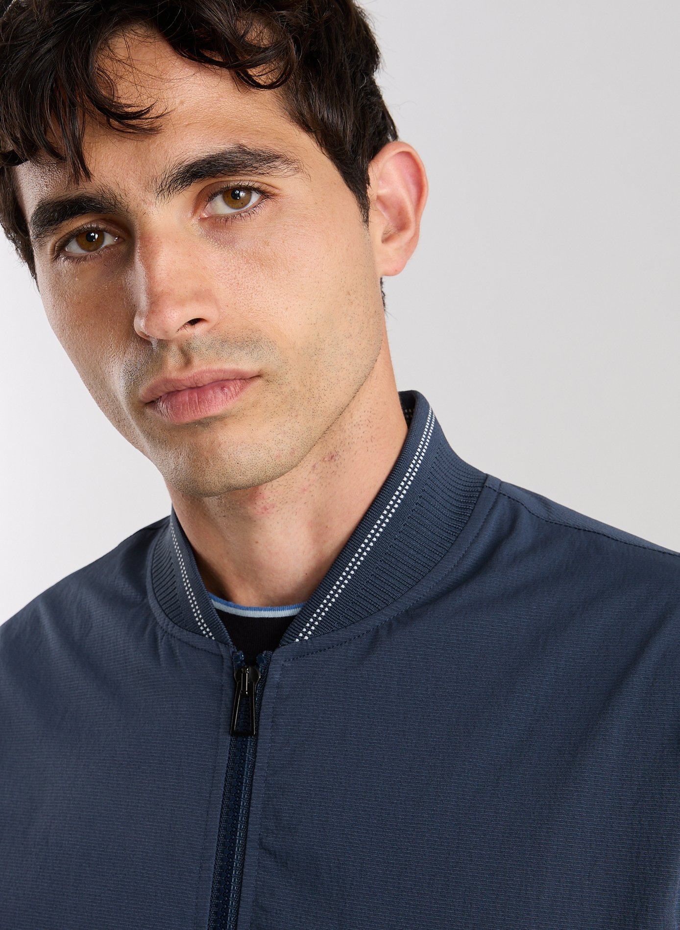 Blouson droit à col montant PAUL SMITH Gris