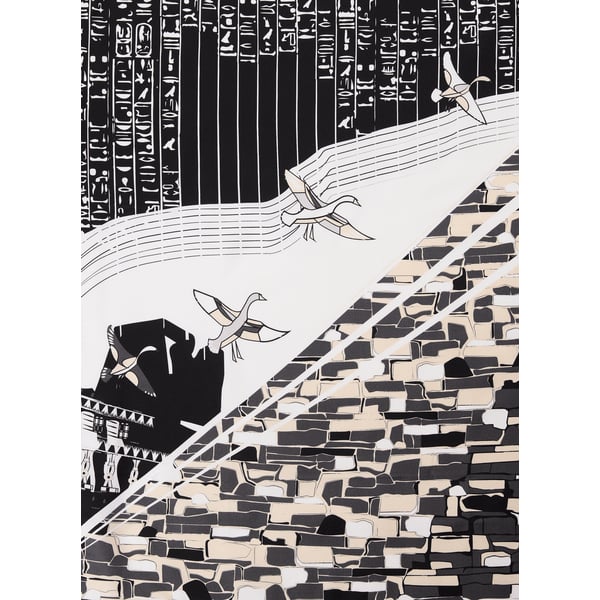 Petrusse Foulard Louvre Sur Le Nil En Soie In Multi