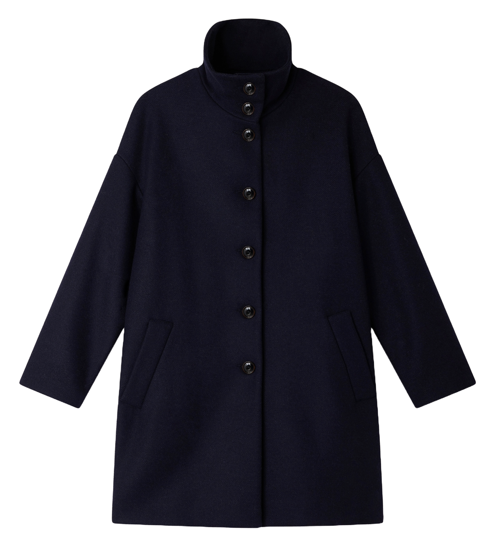 Manteau col montant en laine mélangée paradise SESSUN Bleu