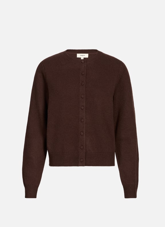 Cardigan droit en laine Marron by SUNCOO SUNCOO Cardigan droit en laine Marron