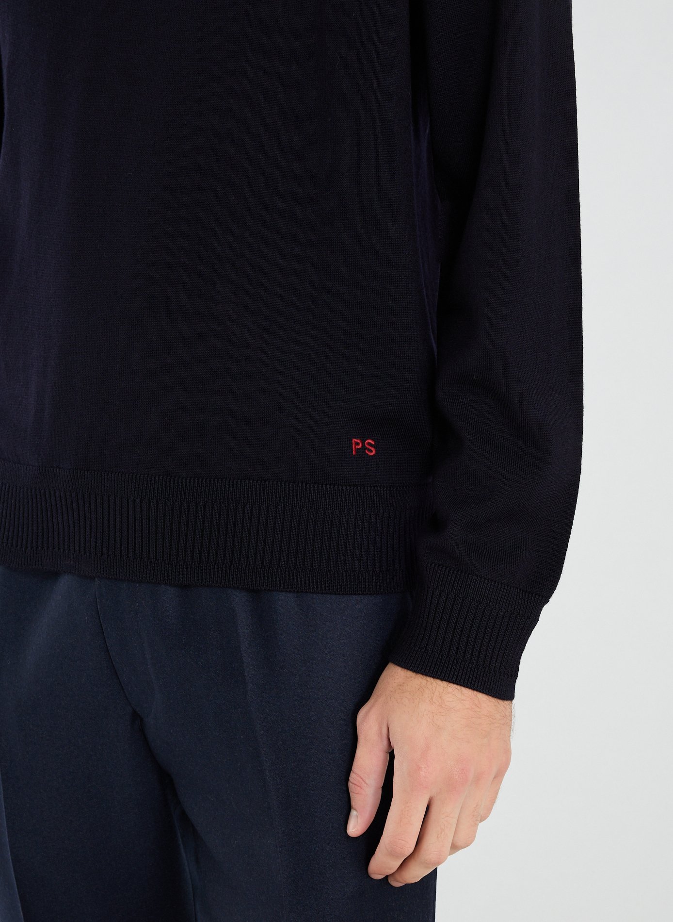 Pull col rond en laine mérinos PAUL SMITH Bleu