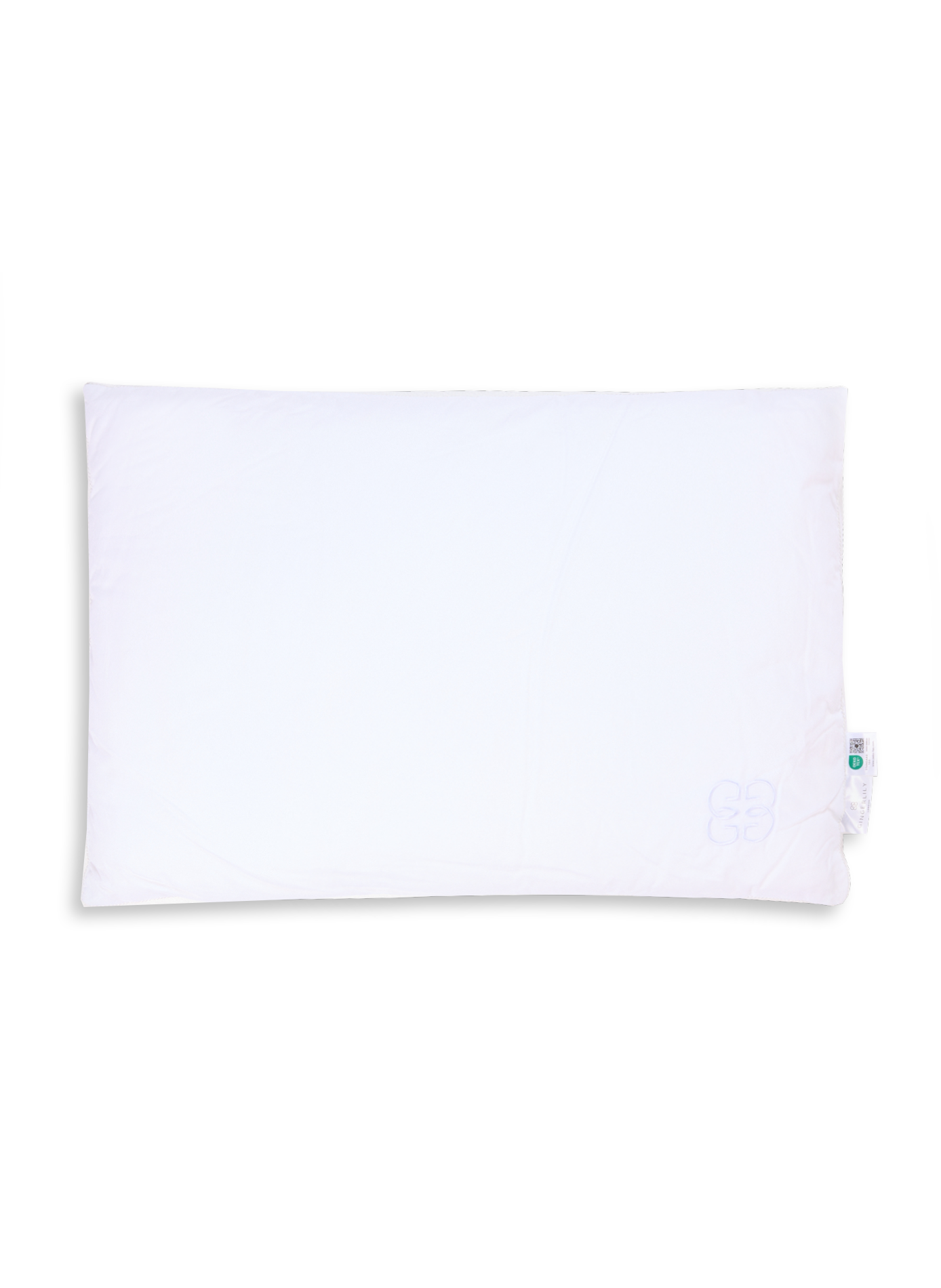 AU PRINTEMPS PARIS Oreiller naturel en satin de coton et soie Blanc