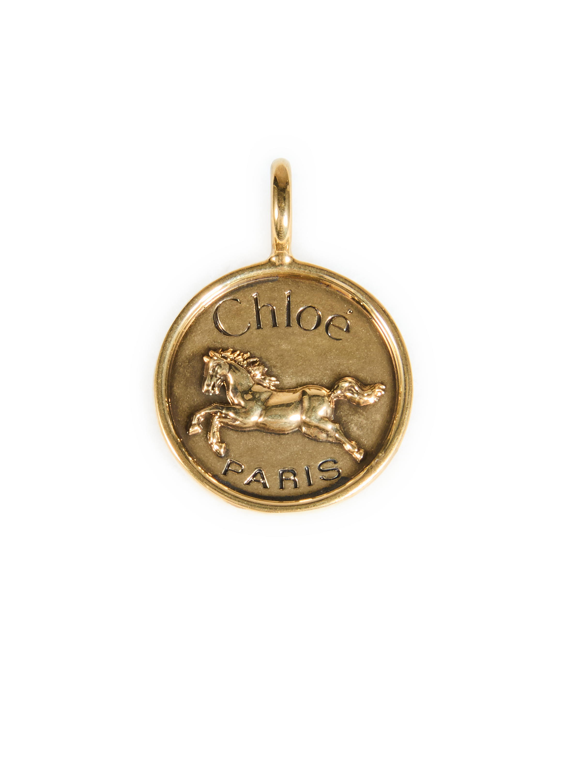 CHLOÉ Charm gravé en laiton Doré