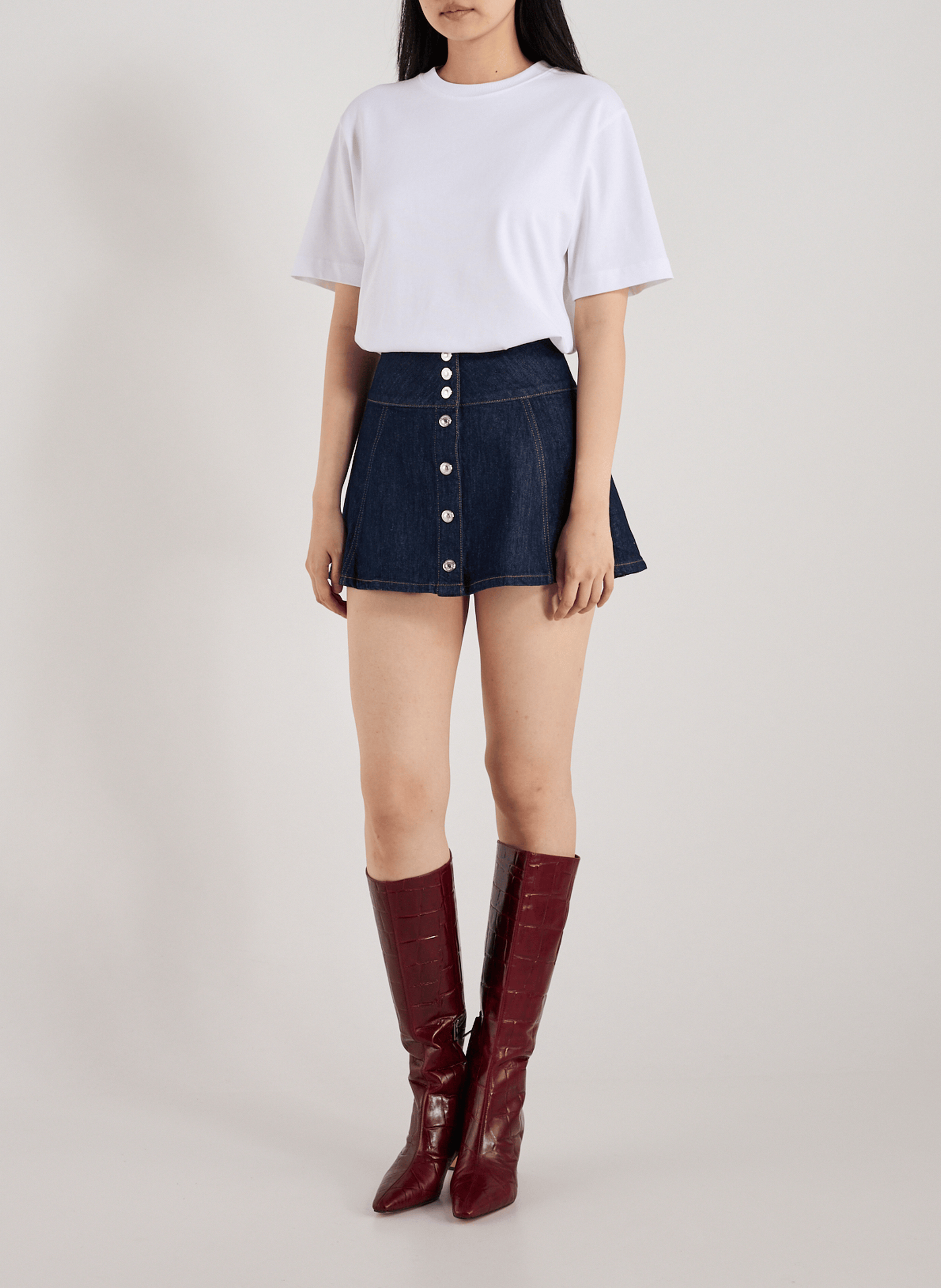 Denim mini skirt TOPSHOP Blue